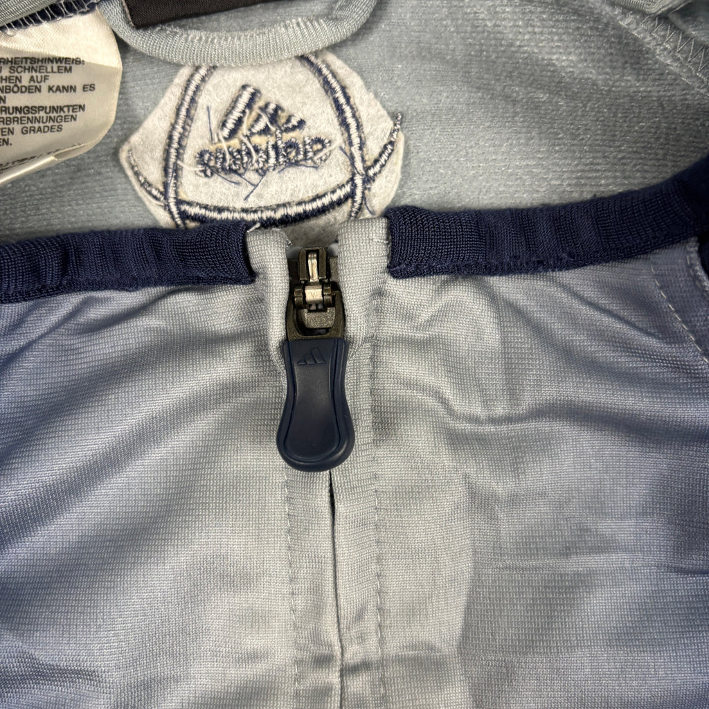 Vintage Adidas Football Jacket Men's Large Blue Grey Gradient
