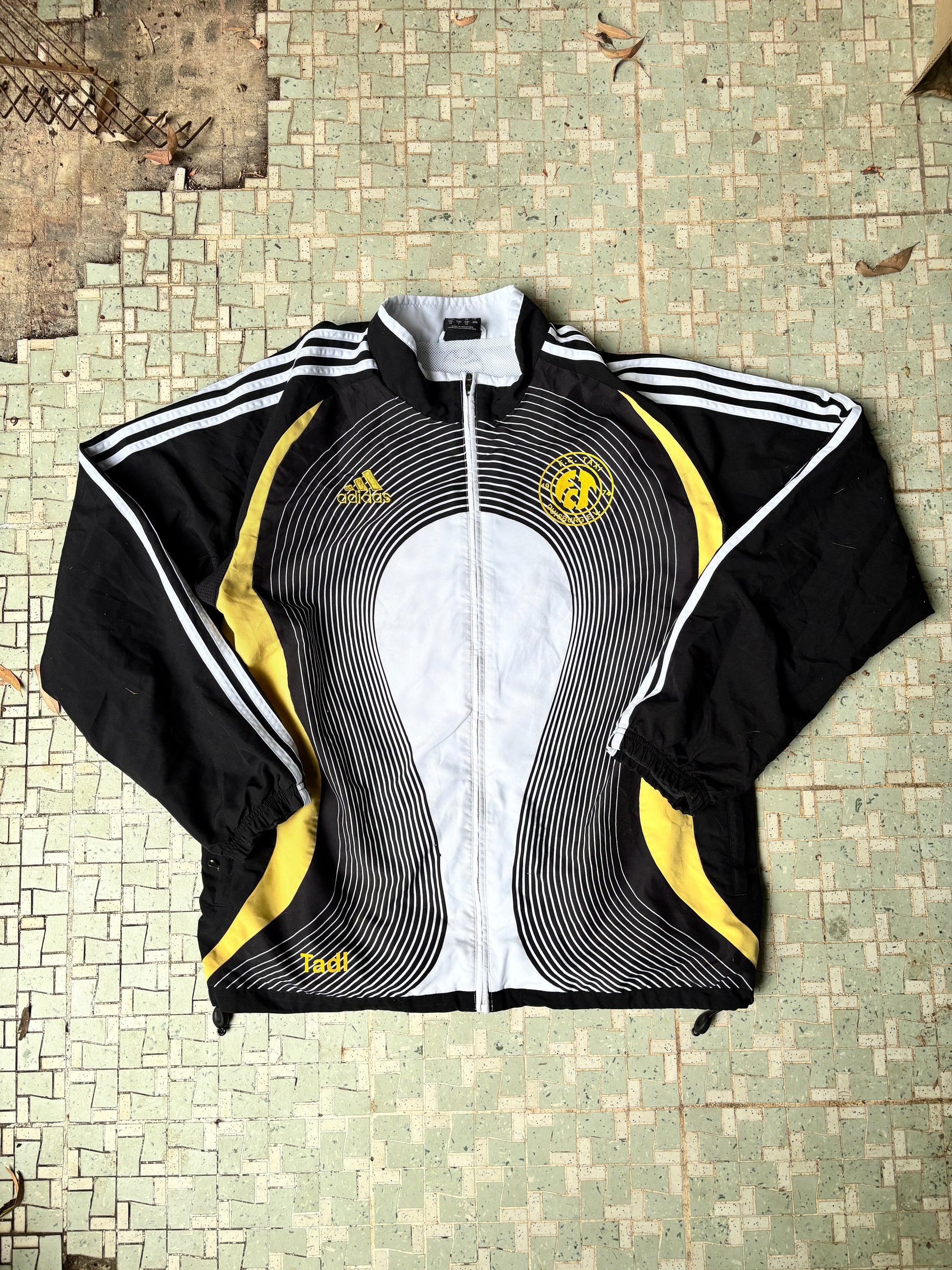 Vintage ADIDAS Jacket Size L Y2K FC Taxi Duisburg Football
