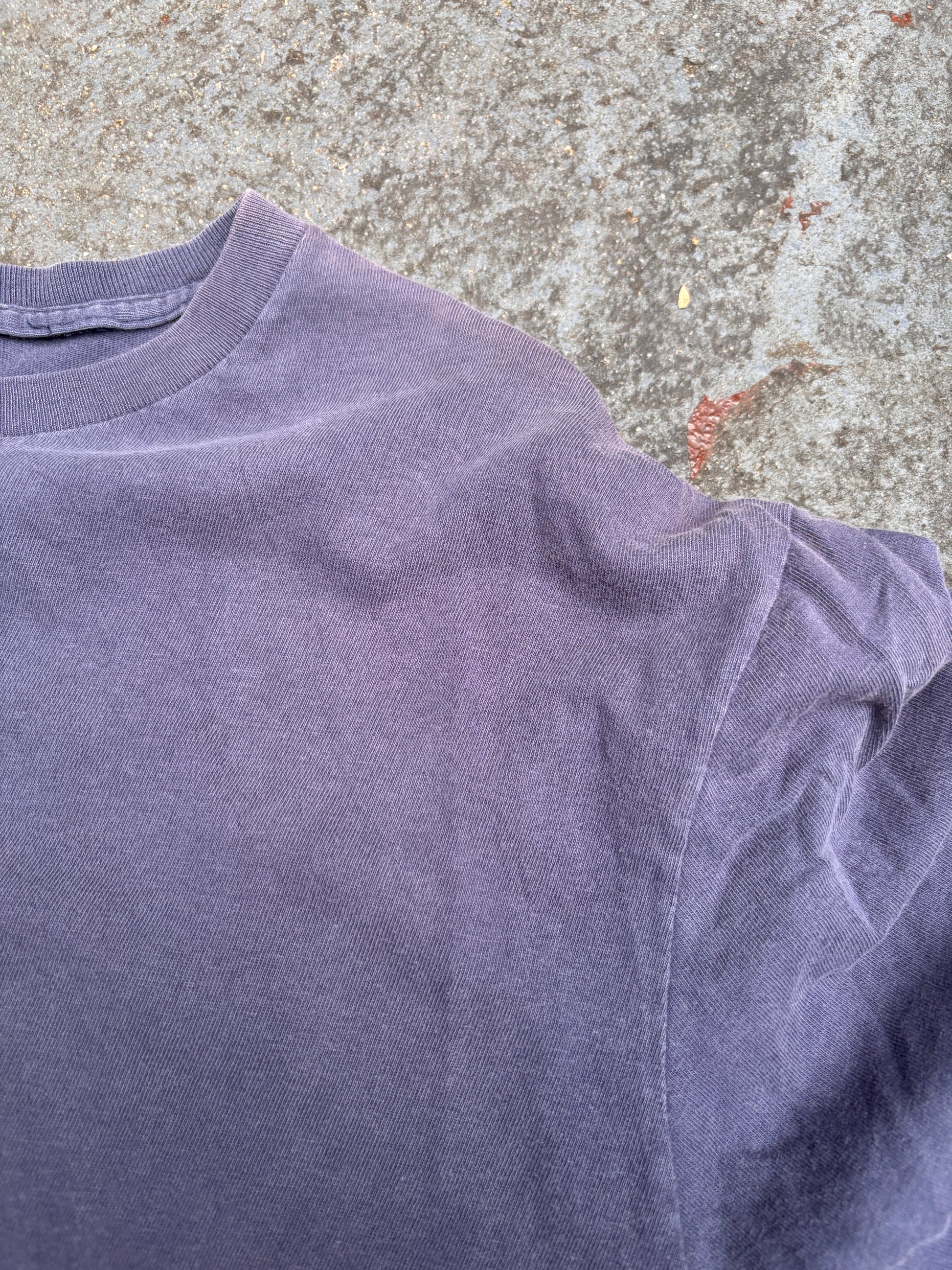 Vintage Y2K Polo Ralph Lauren T-Shirt Sz L Navy Purple P Logo Crew Neck Honduras