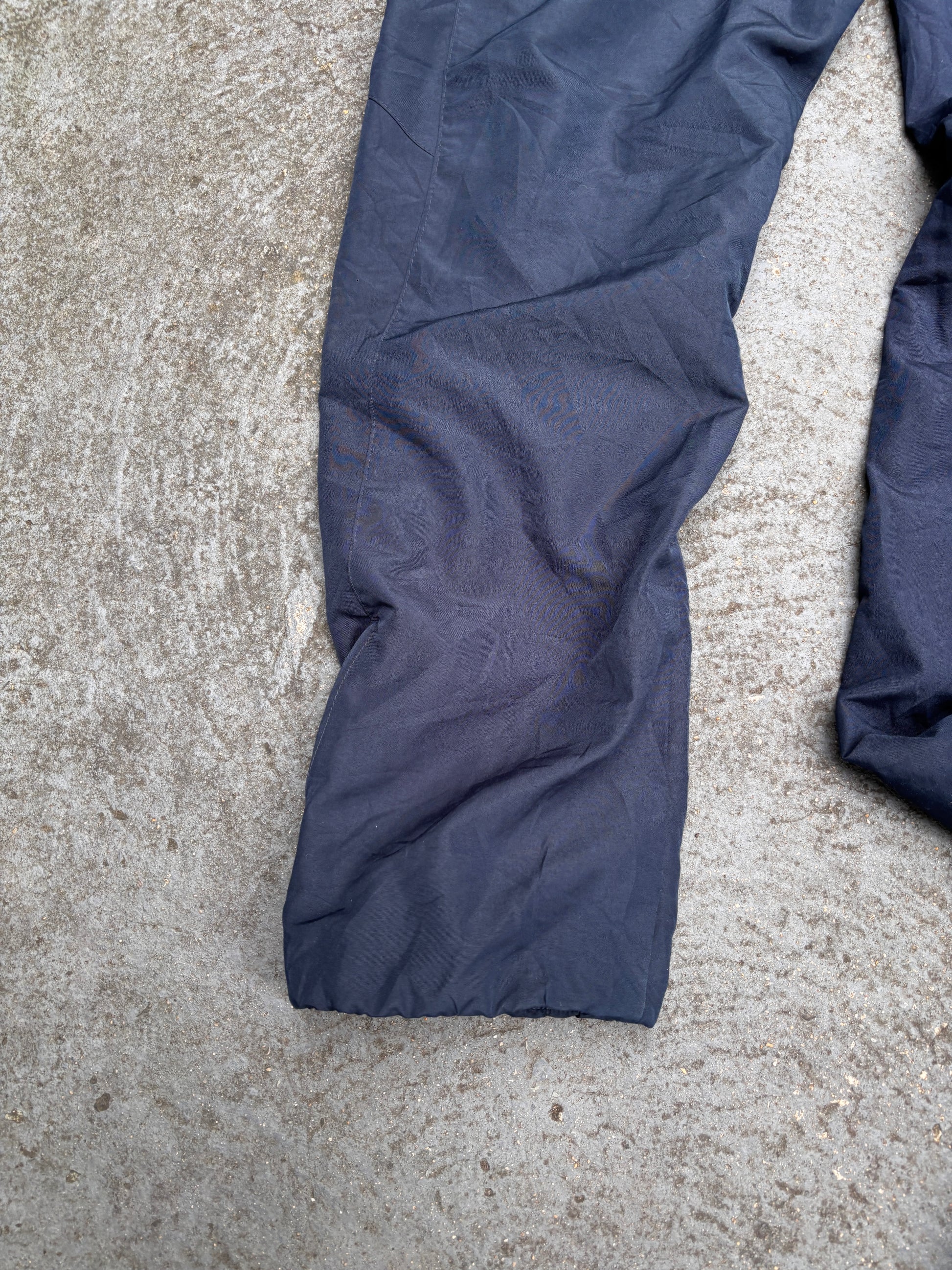 Vintage Y2K Nike Football Track Pants Size L Navy Red Swoosh Logo Athletico Madrid