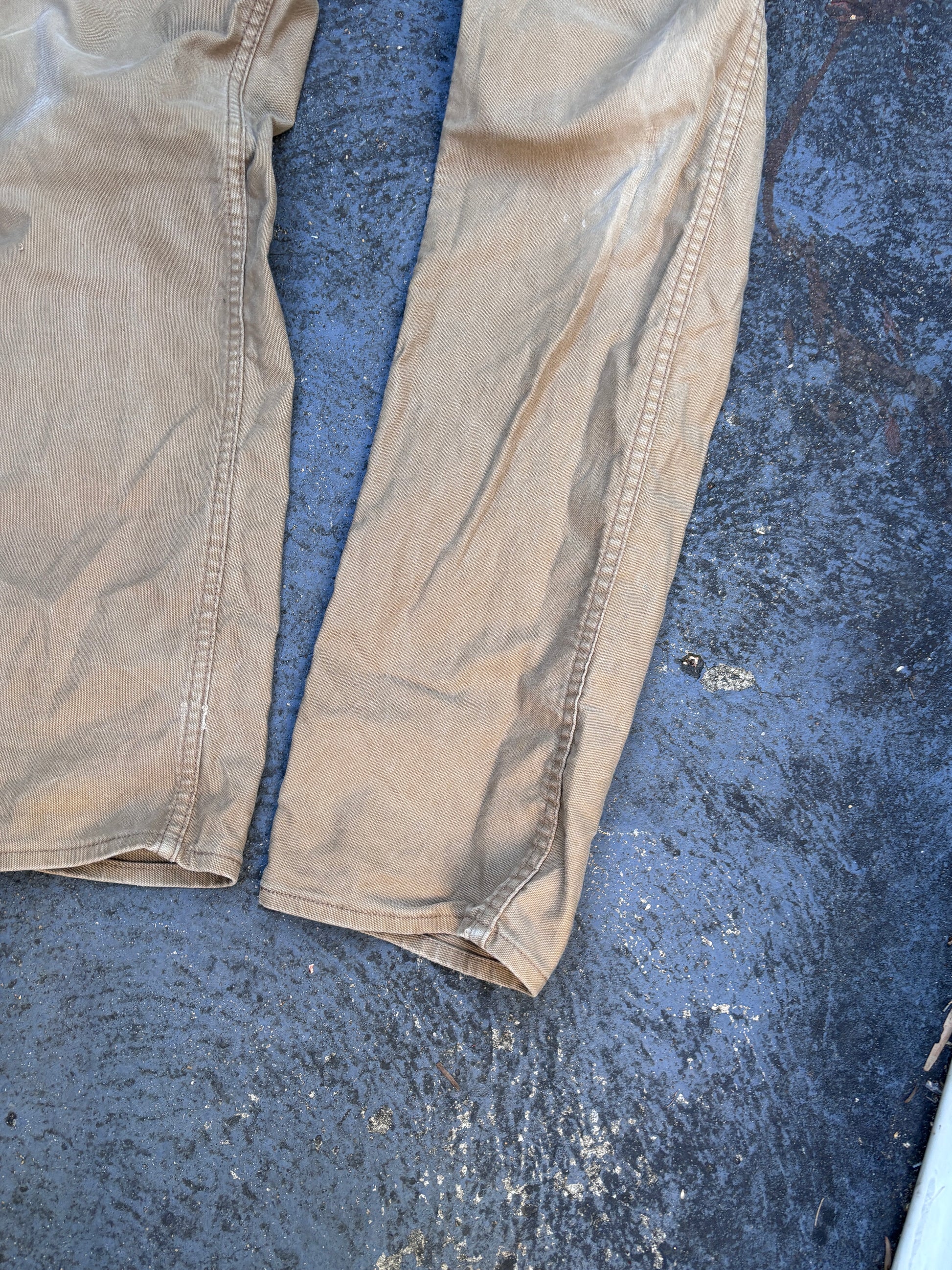 Levi's 511 Workwear Carpenter Jeans Size 33 Tan Distressed Worn in Straight Leg