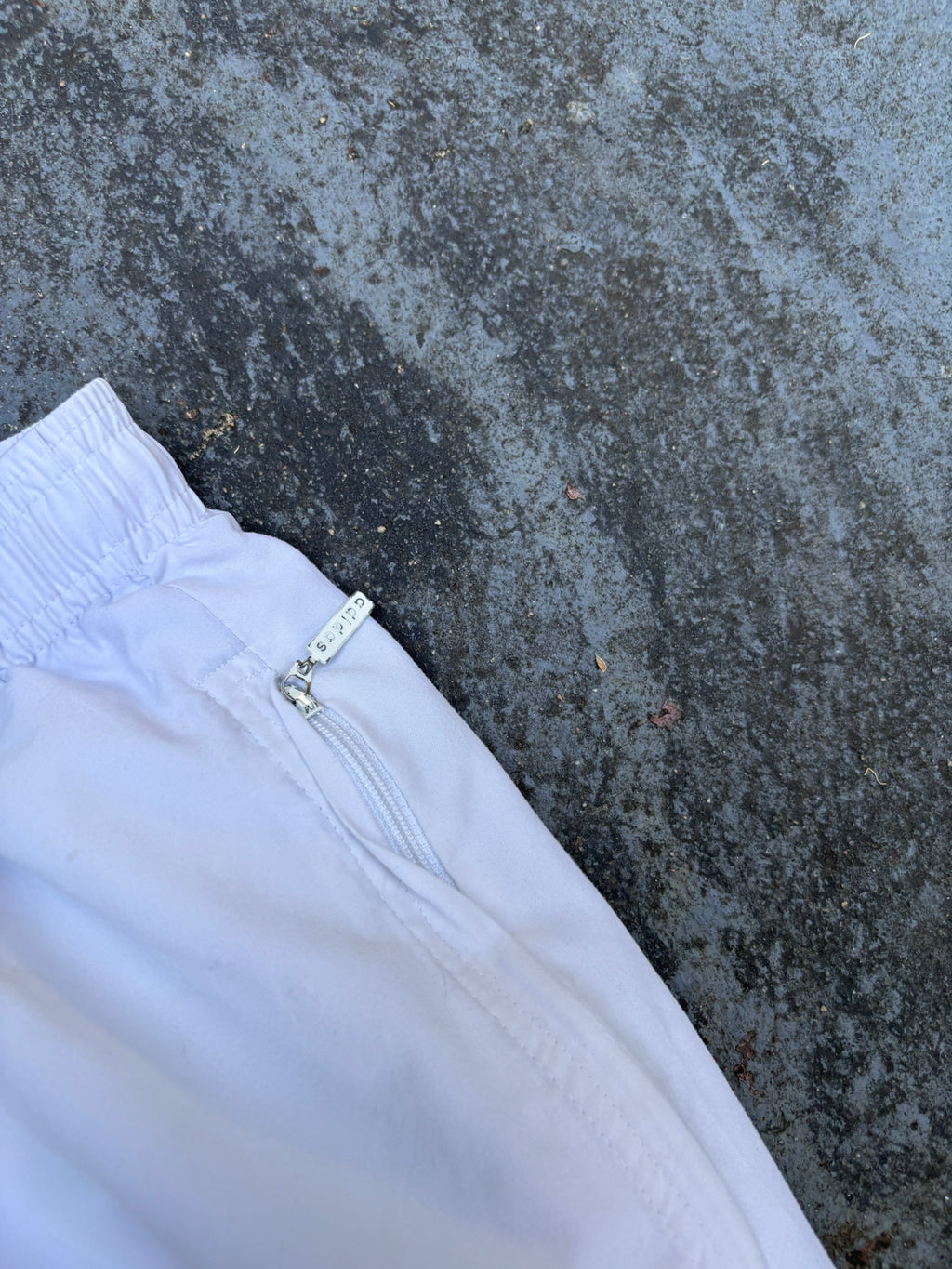 Vintage 90s Adidas Track Pants Size L White Black Logo Straight Leg Cuffed