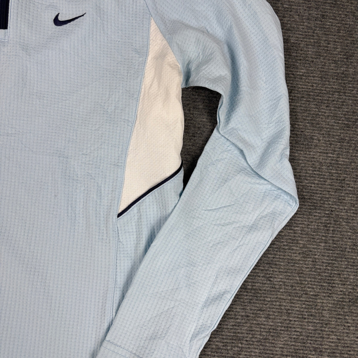 Vintage Y2K Nike Dri-Fit Jacket Women's Small Blue 1/4 Zip Activewear