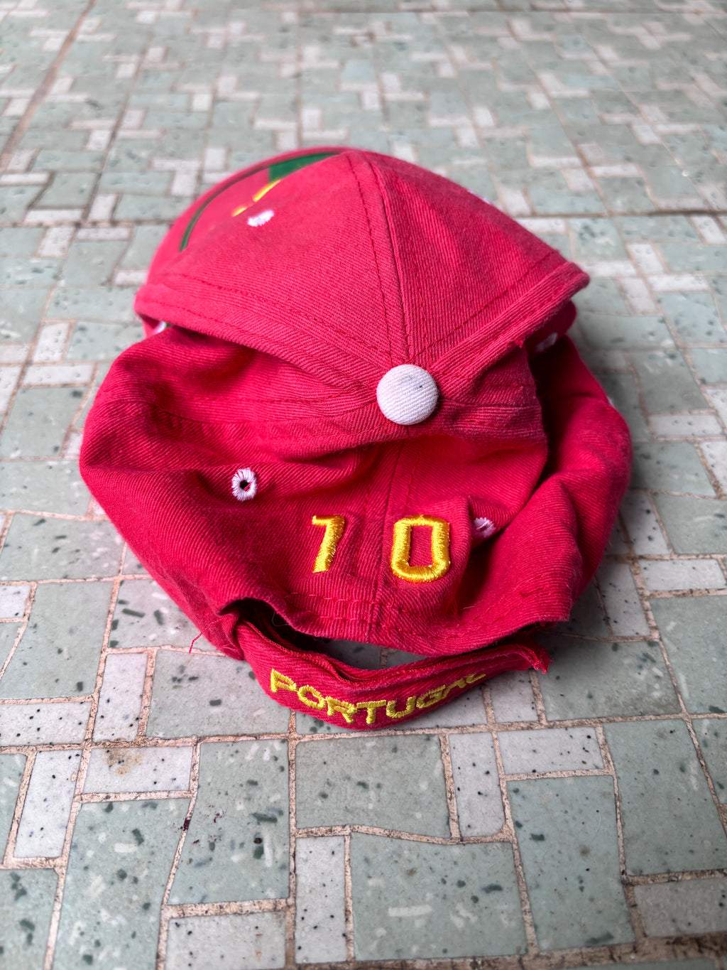 Portugal National Hat OSFM Red Football Supporter Cap