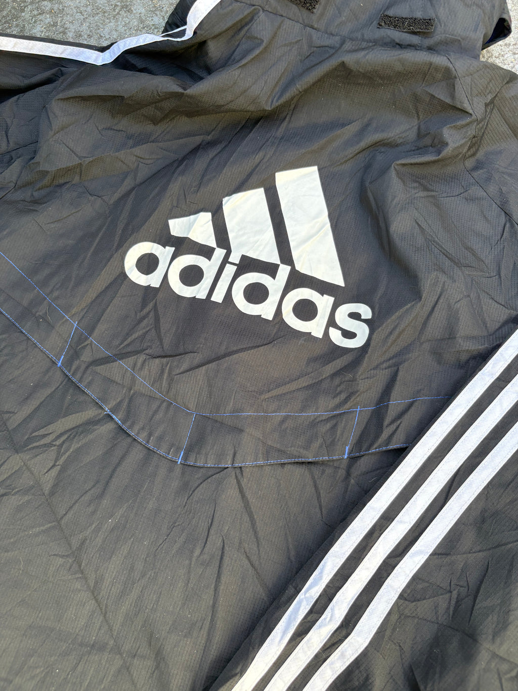 Adidas Chelsea Football Club Jacket Size S Black 2010 Windbreaker Hood Full Zip