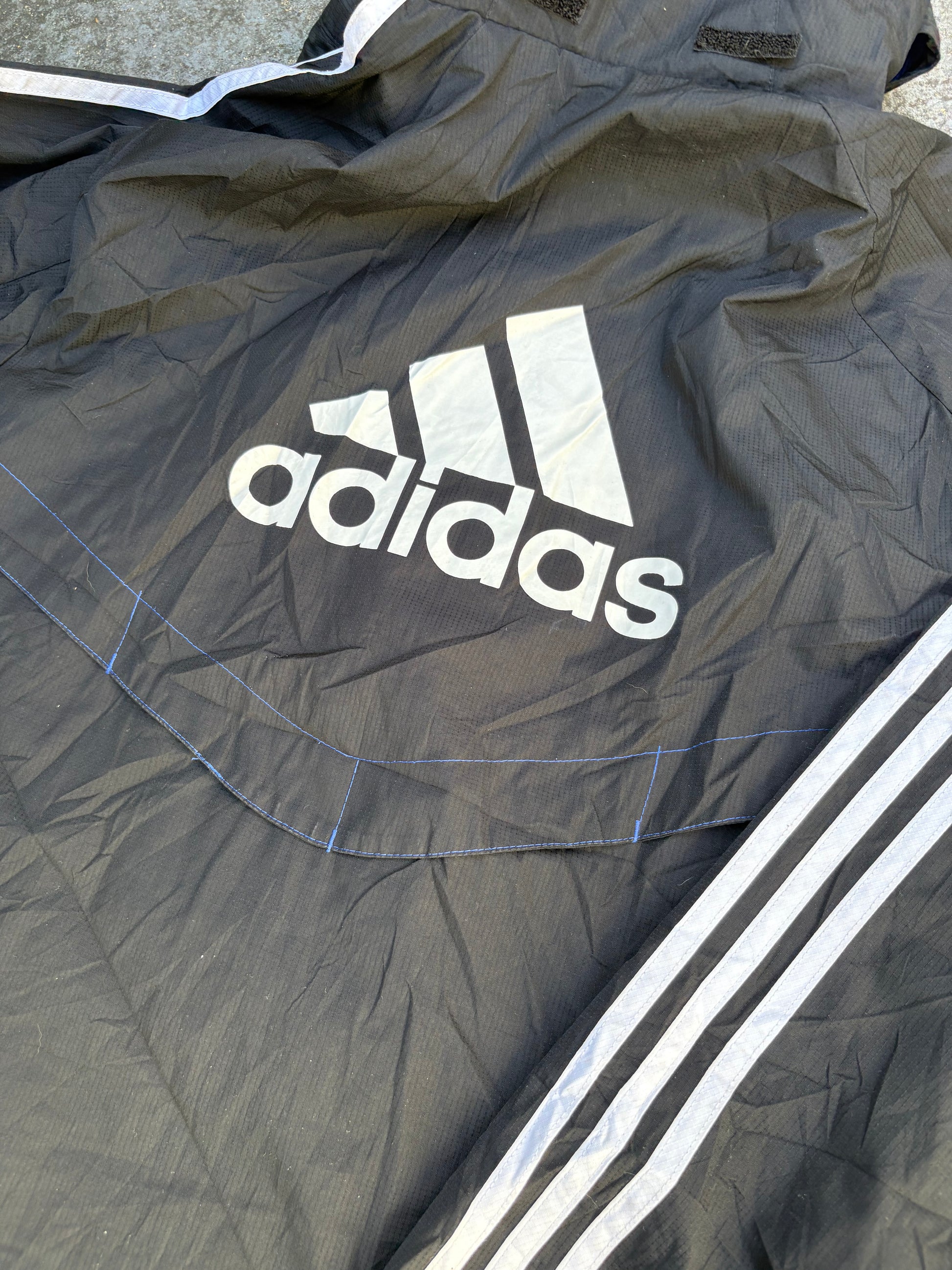 Adidas Chelsea Football Club Jacket Size S Black 2010 Windbreaker Hood Full Zip