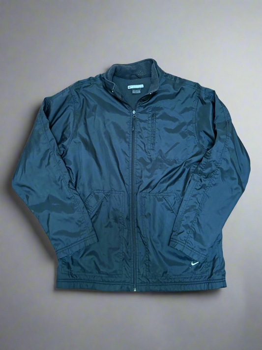 Vintage Y2K Nike Jacket Size S Black White Swoosh Classic Nylon Windbreaker
