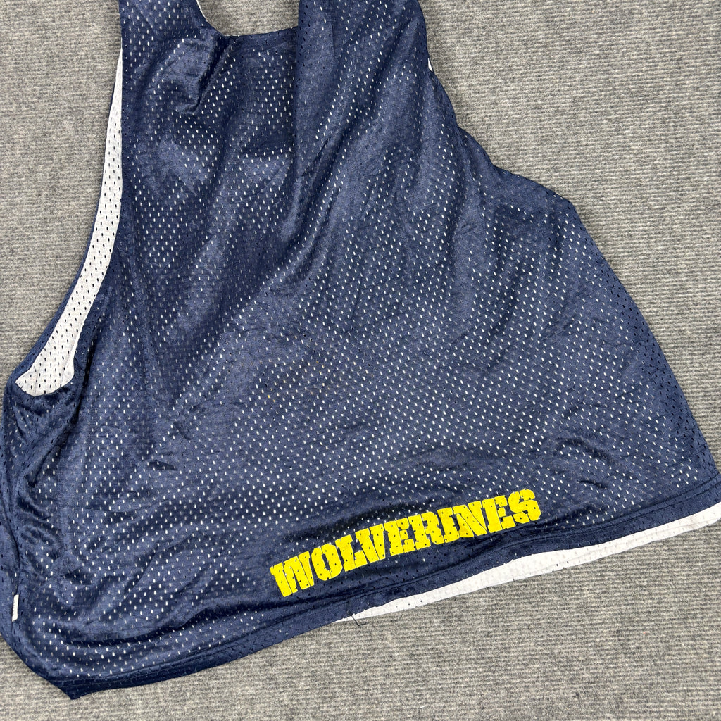 Vintage Lacrosse Reversible Jersey Women's M White Blue Mesh Activewear