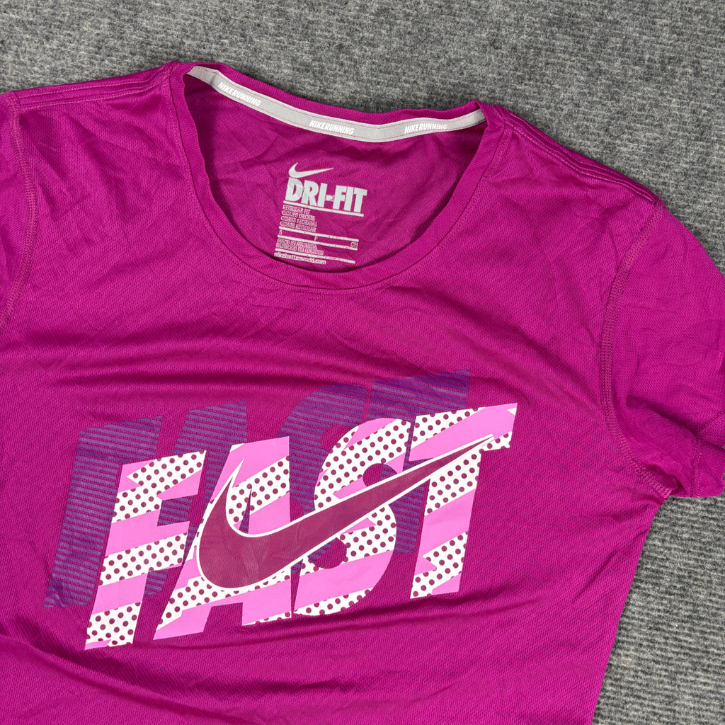 Nike Fast Dri-FIt Running T-shirt Women's XS Purple Petite Activewear Top