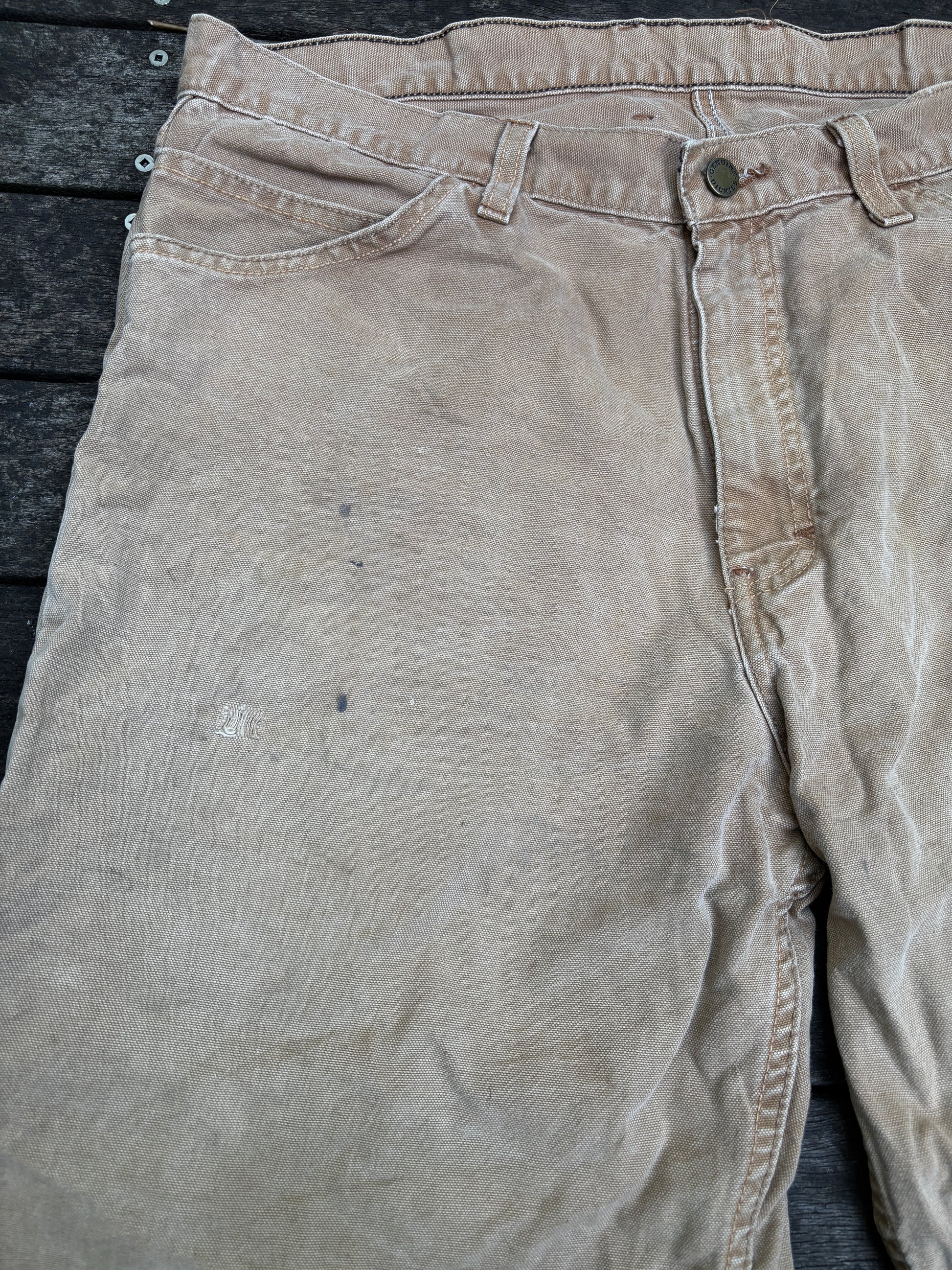 Dickies Denim Workwear Shorts Size 36in Tan