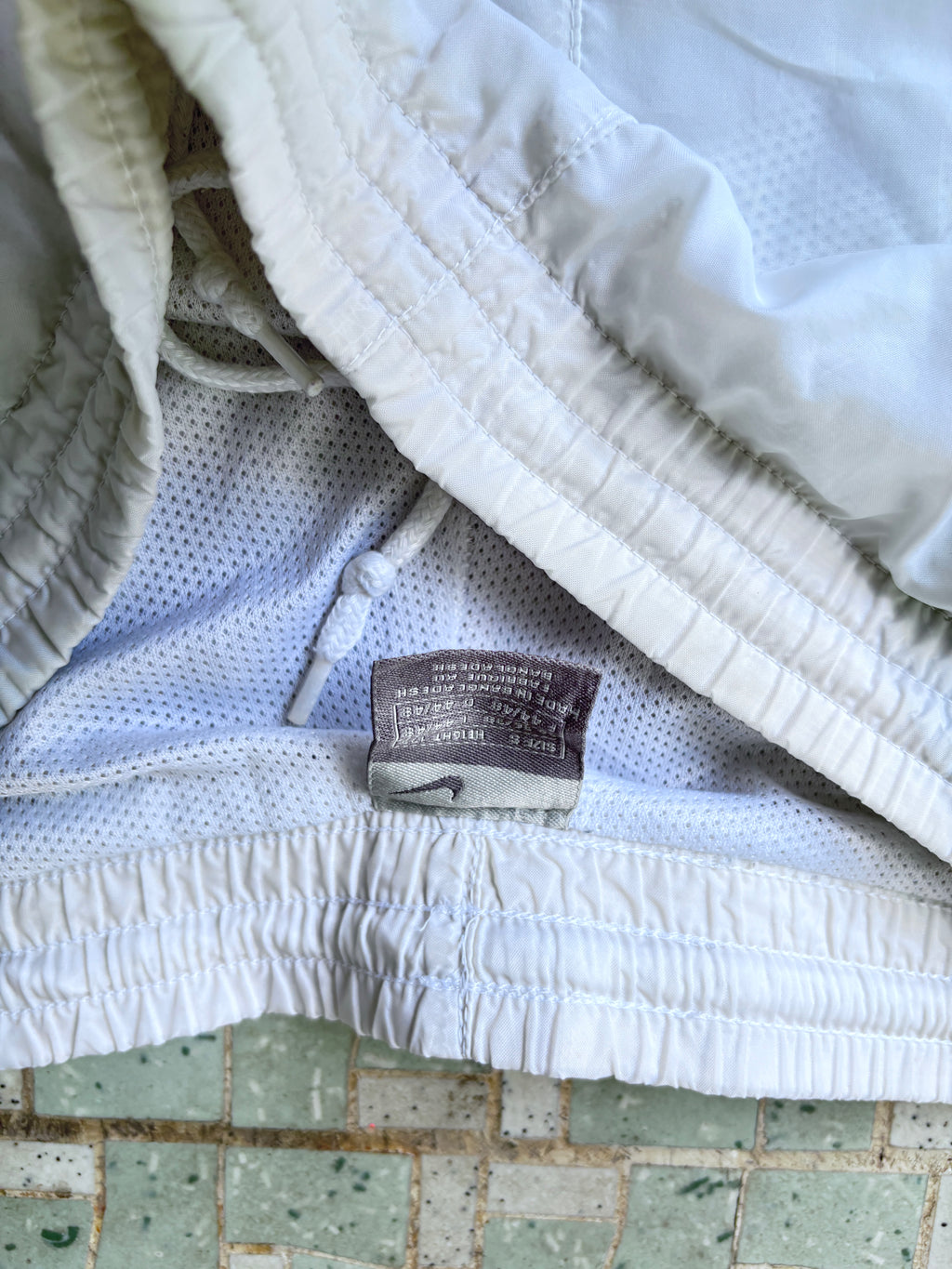 Y2K Nike Nylon Track Pants Size S White