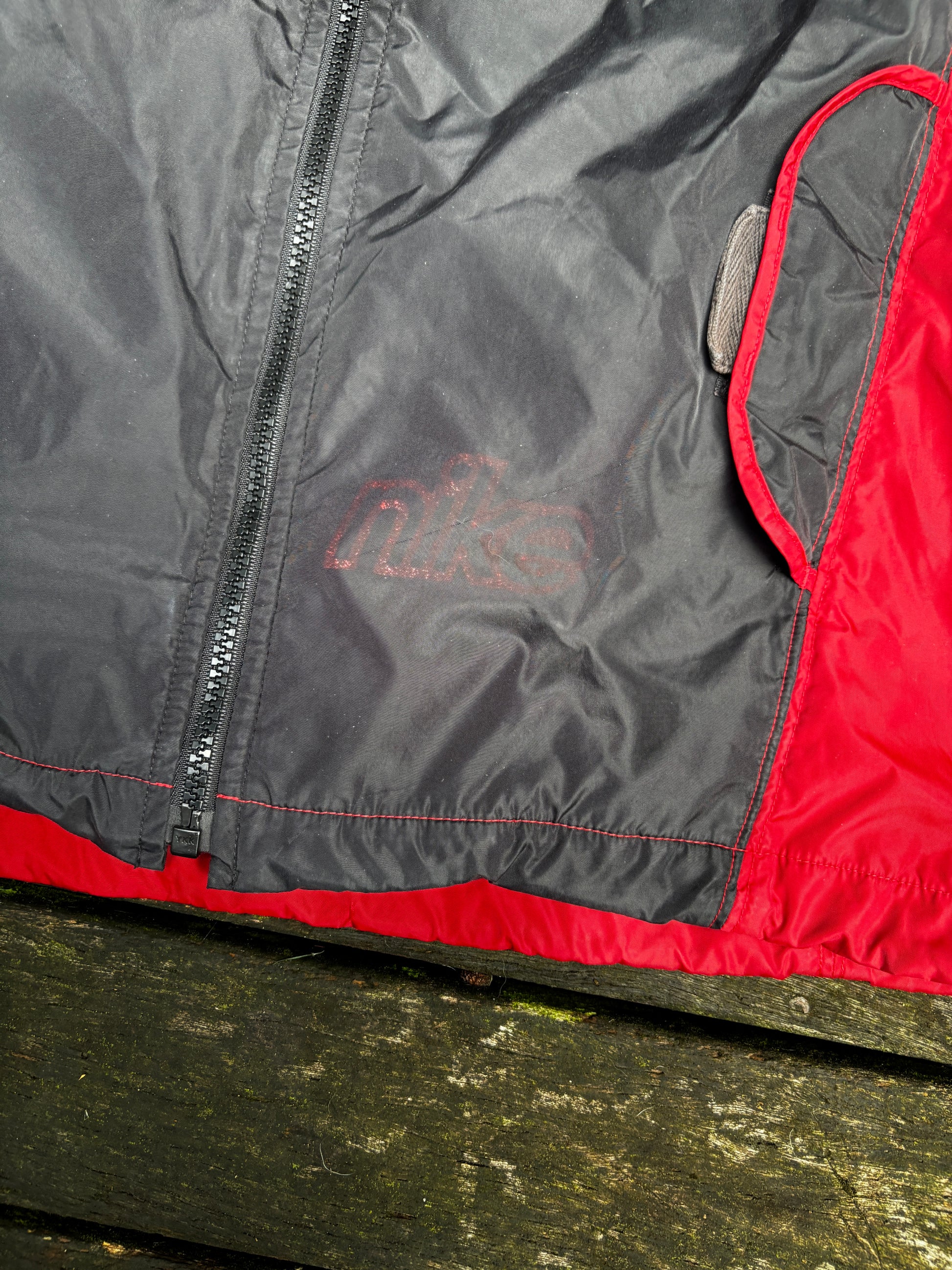 Vintage 90s Nike Jacket Size M Black Red Women’s