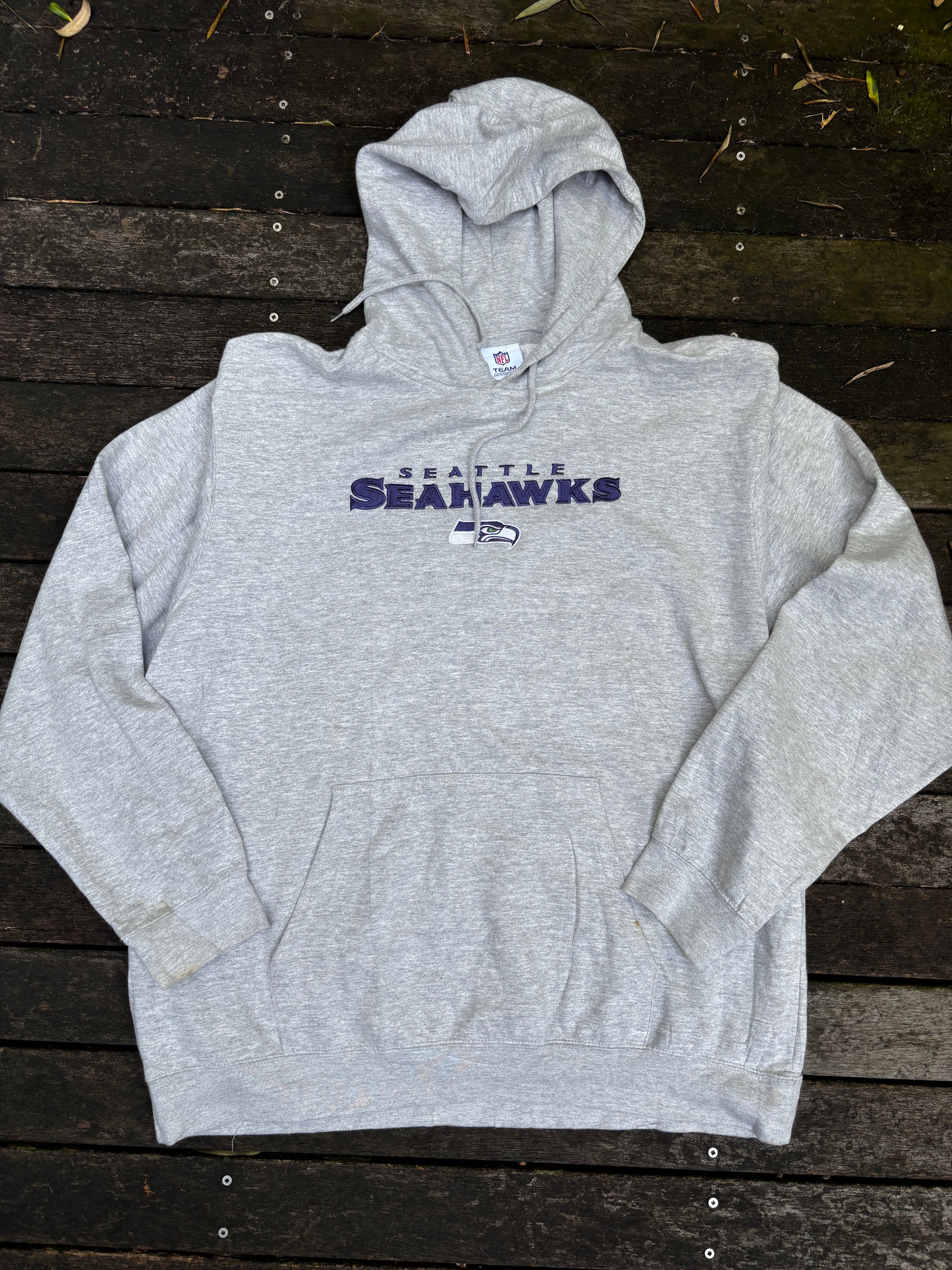 Vintage Seattle Seahawks Sweatshirt Size XXL Grey NFL