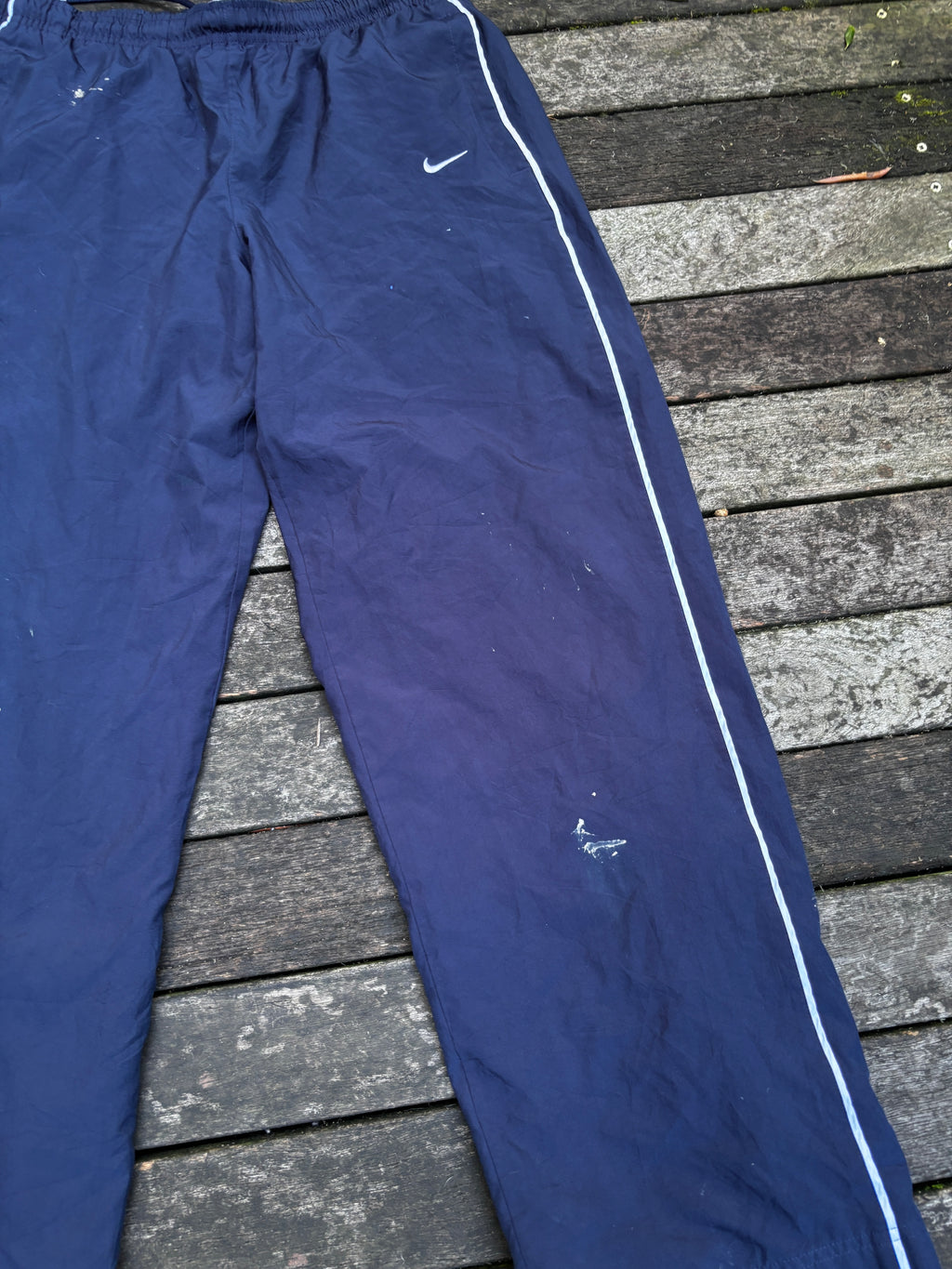 Classic Nike Y2K Track Pants Size M Navy