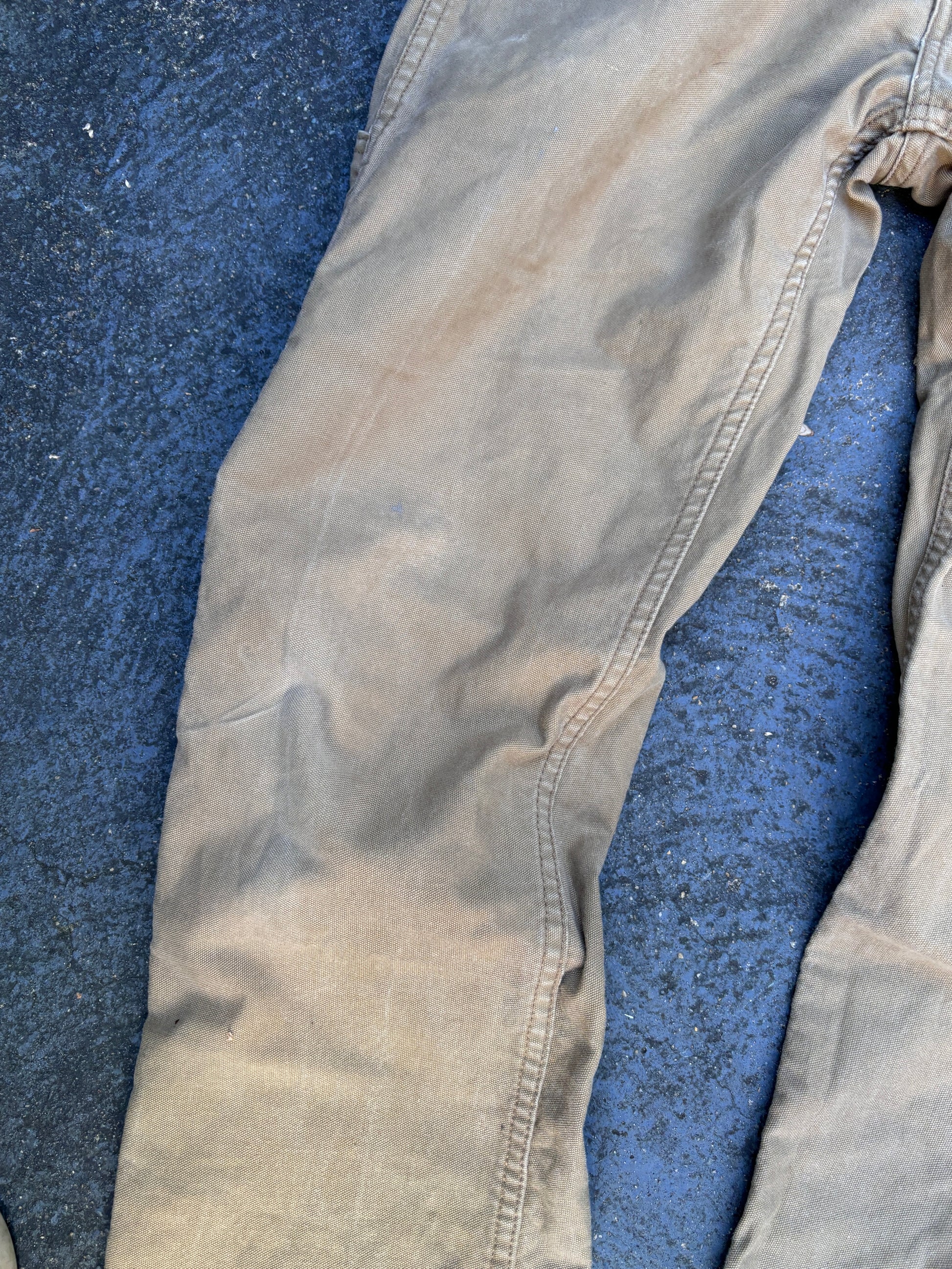 Levi's 511 Workwear Carpenter Jeans Size 33 Tan Distressed Worn in Straight Leg