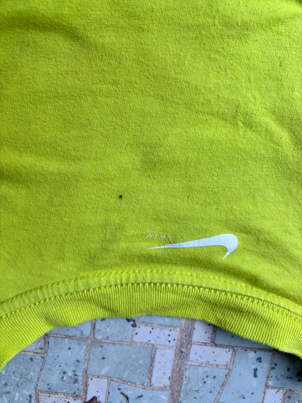 Y2K Nike Swim T-shirt Size XL Lime Green