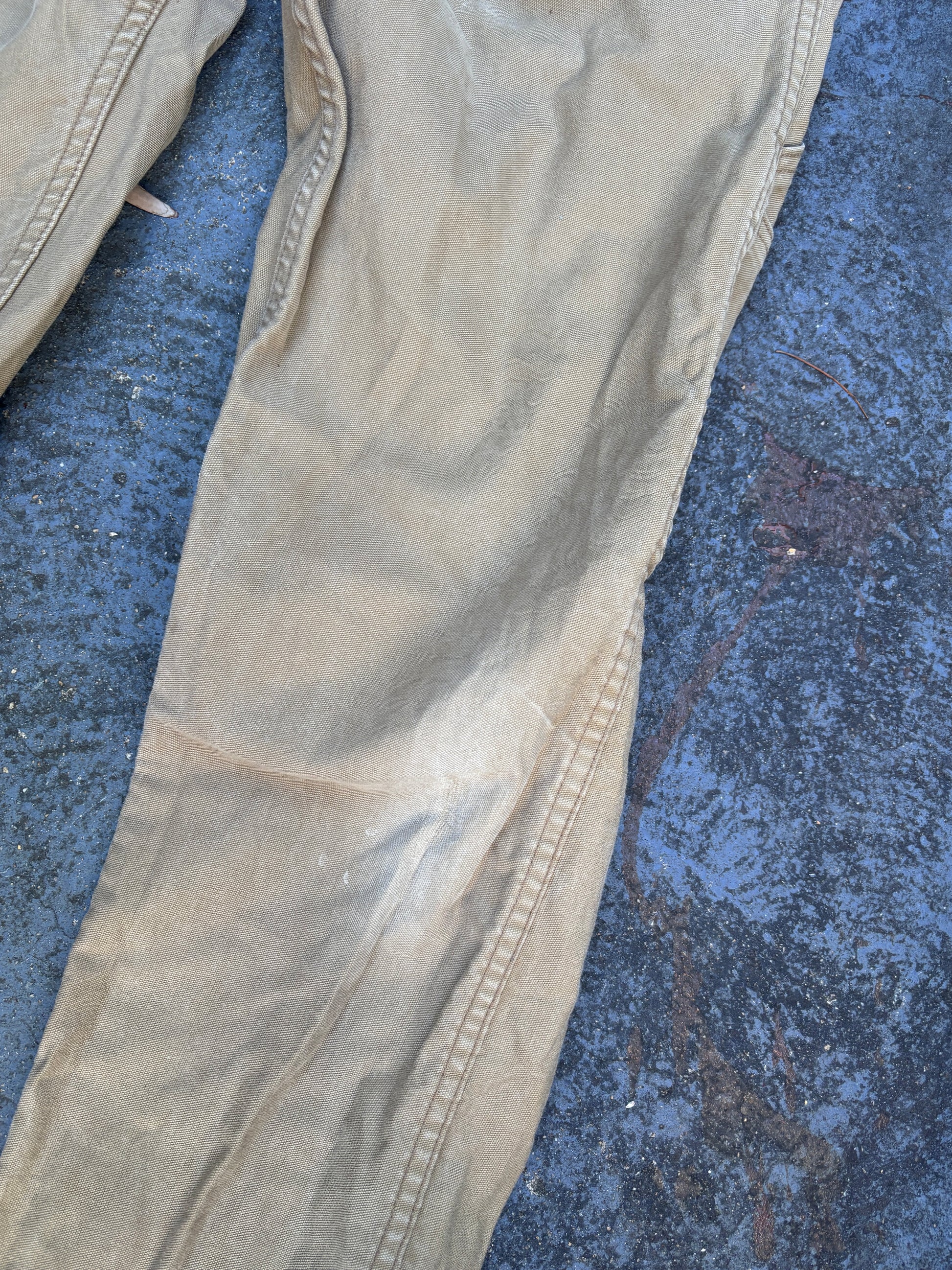 Levi's 511 Workwear Carpenter Jeans Size 33 Tan Distressed Worn in Straight Leg