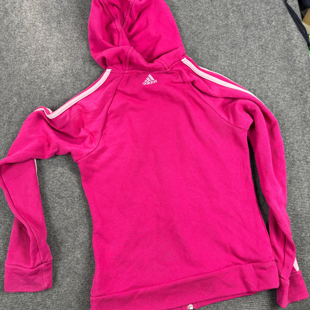 Vintage y2k Adidas Hoodie Women's XS Pink Activewear Spell Out Logo