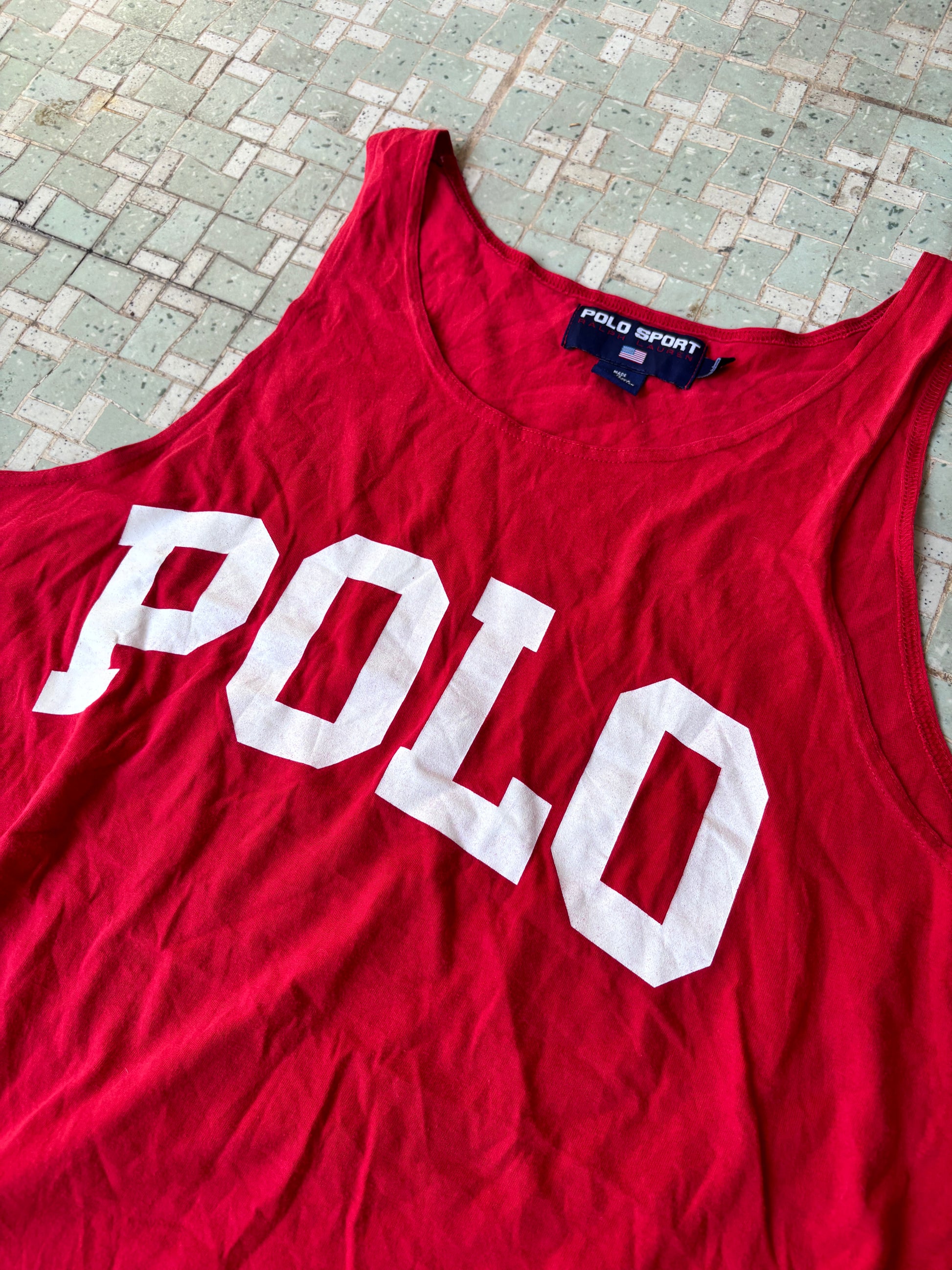Vintage 90's Polo Sport T-Shirt Size XL Red