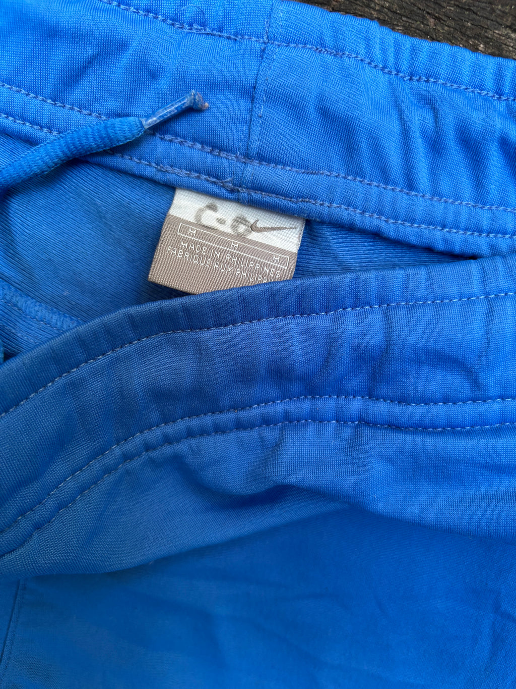 Nike Y2K Blue Grey Logo Track Pants Size M