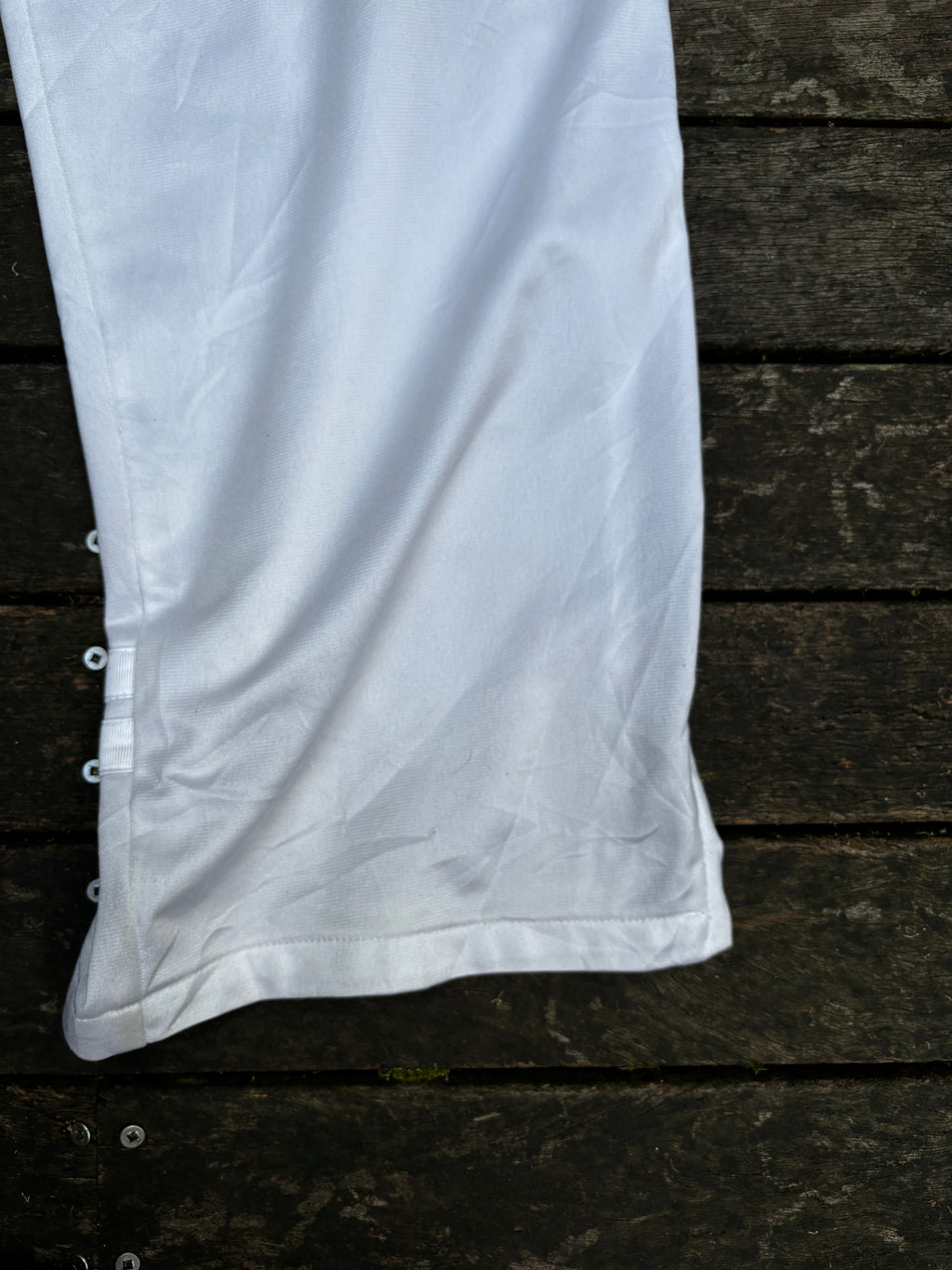 Classic Y2K Nike Track Pants Size L White Satin Style