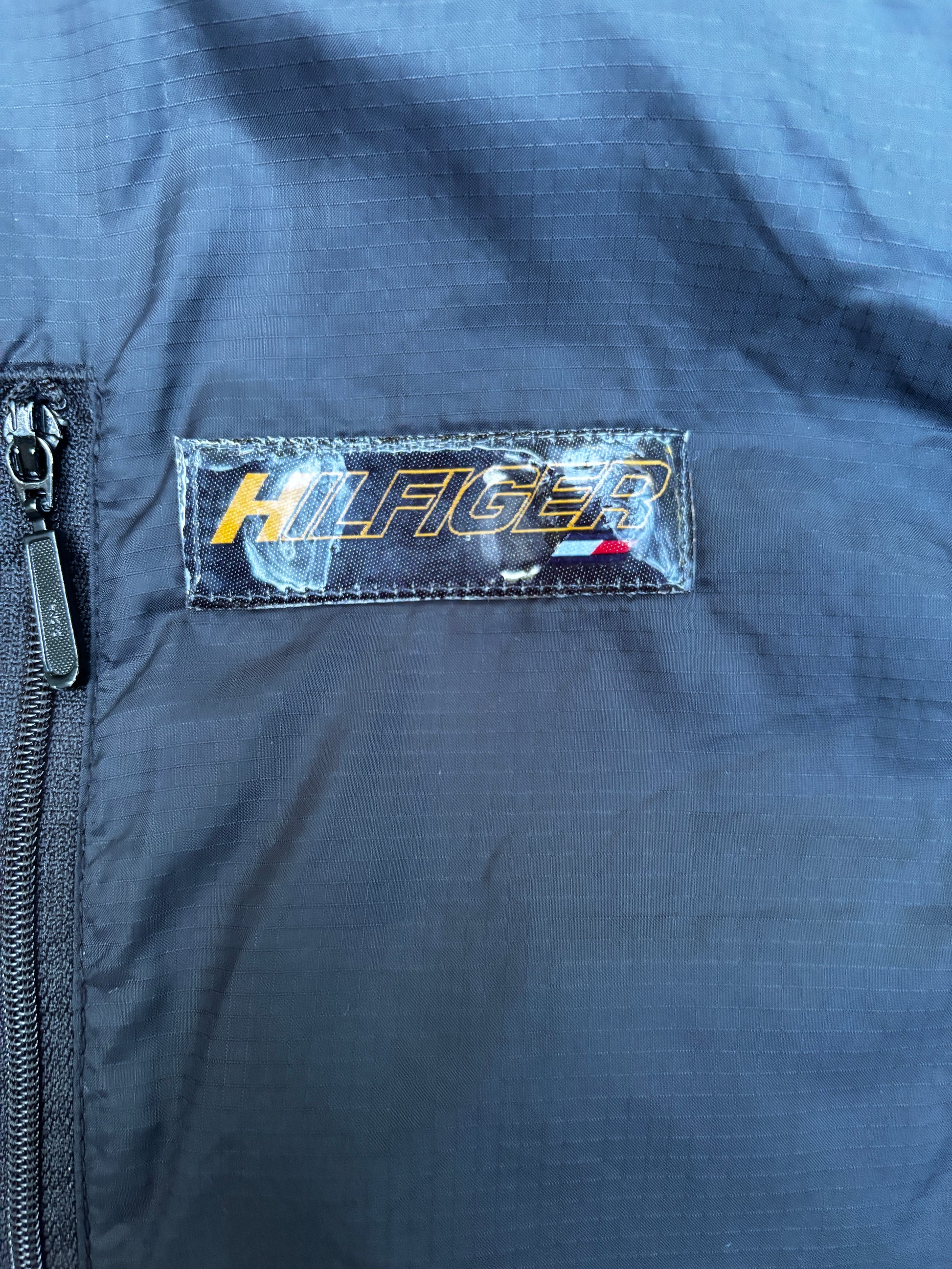 Vintage Tommy Hilfiger Athletics Puffer Vest Sz M Black