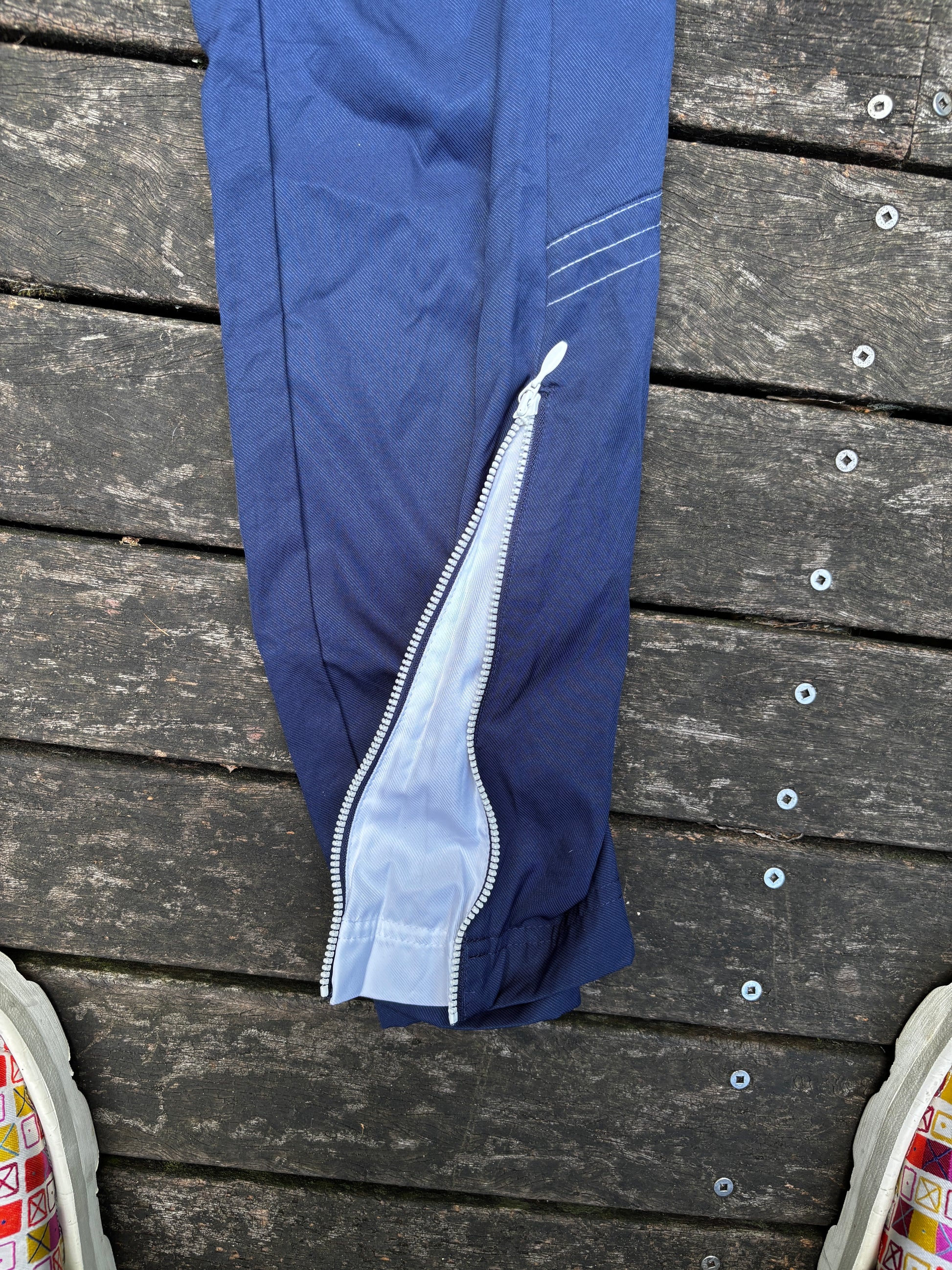 Vintage Y2K Nike Nylon Chino Pants Sz XL Navy Womens
