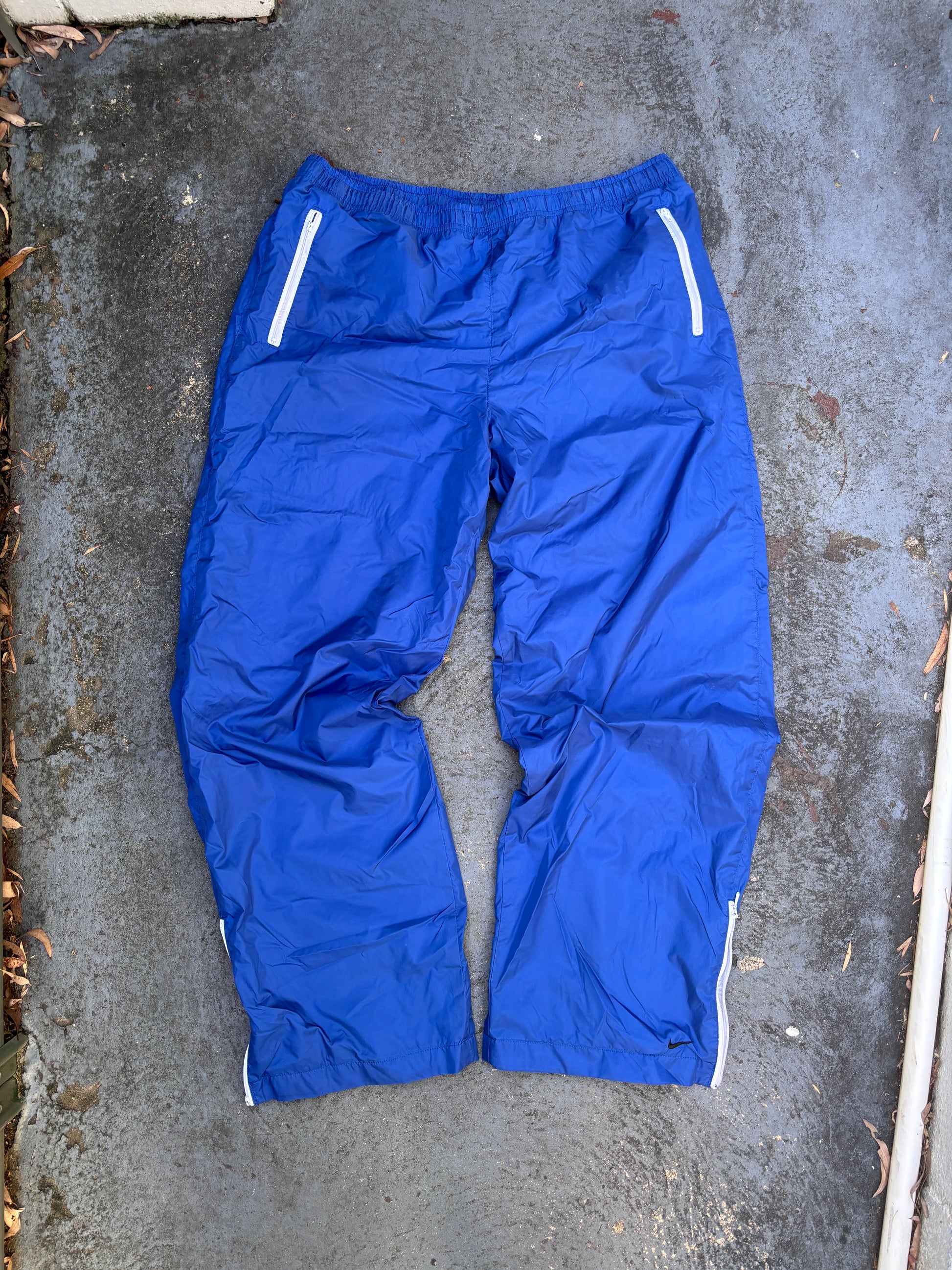 Classic Y2K Nike Track Pants Size XL Blue