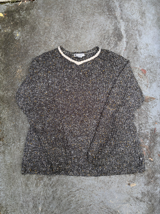 Vintage Y2K Rusty Fisherman Knit Jumper Size XL Black Pullover Wool Acrylic