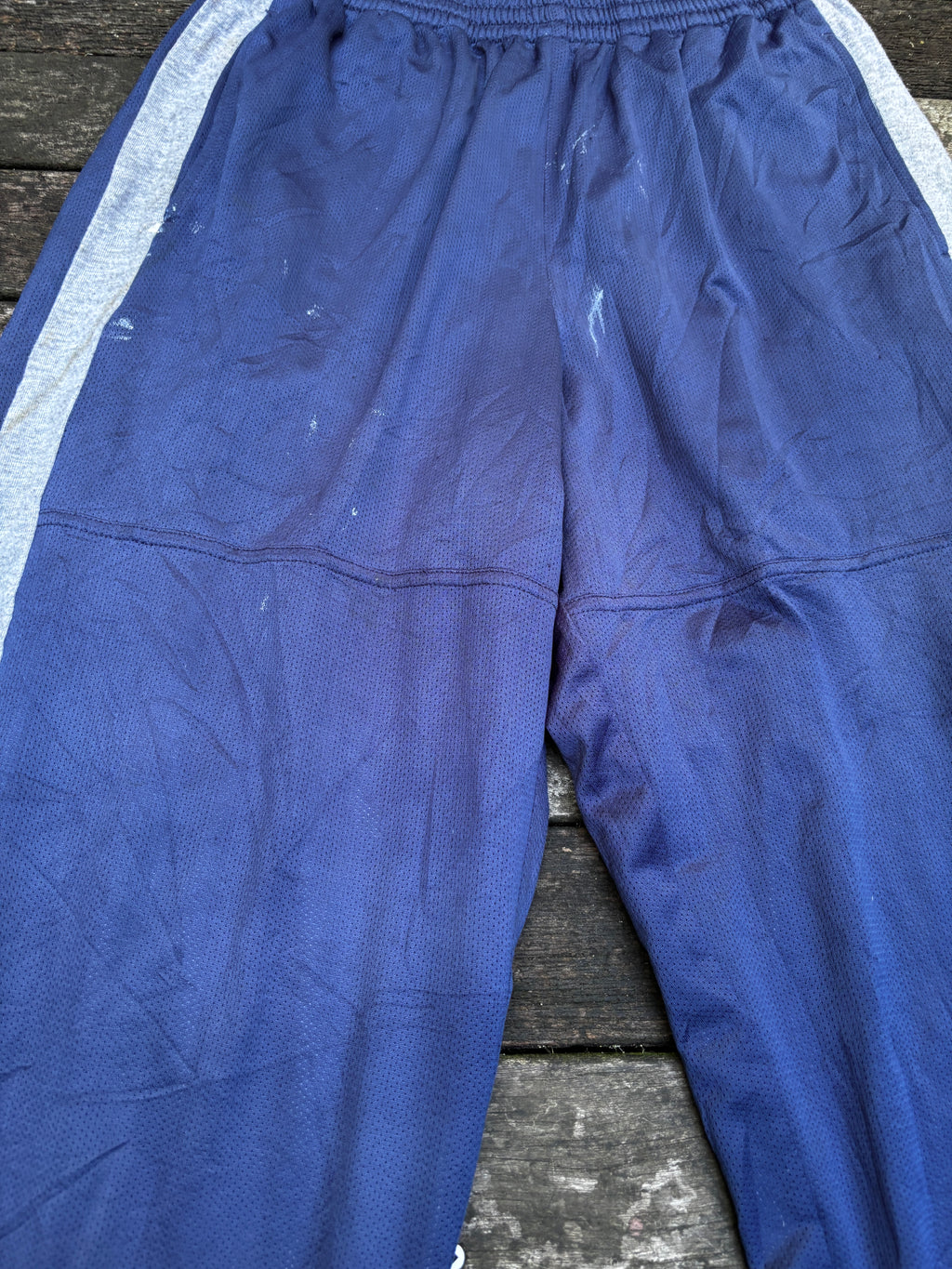 Nike Navy Y2K Wide Leg Track Pants Size S