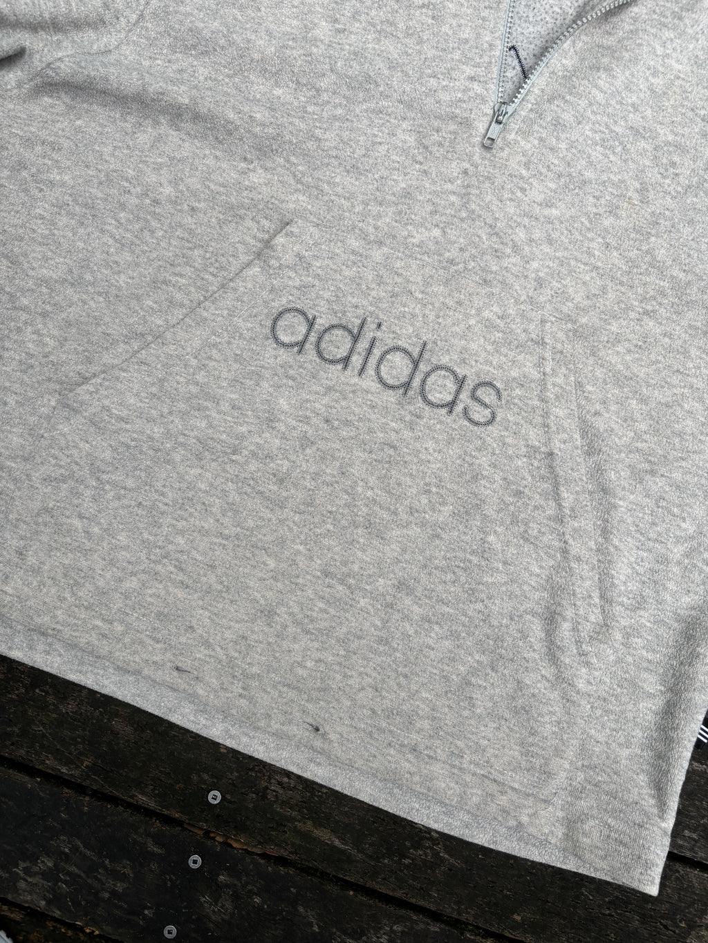 Vintage Adidas 1/4 Zip Ugly Jumper Size S