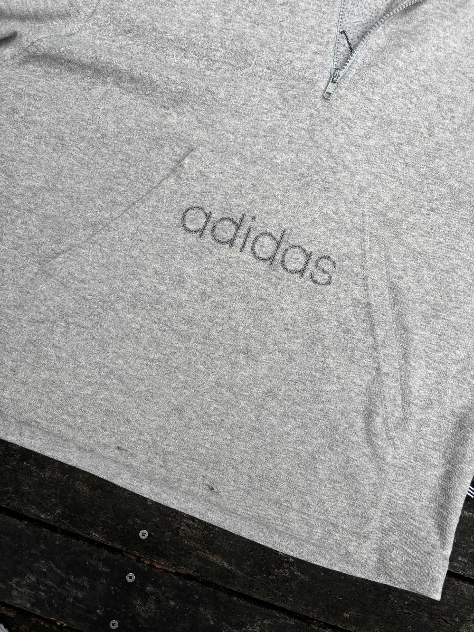 Vintage Adidas 1/4 Zip Ugly Jumper Size S