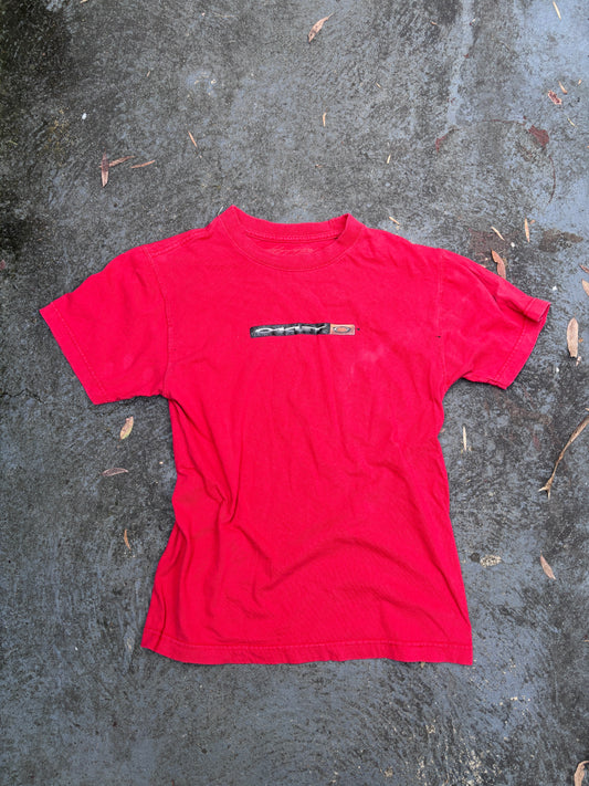 Vintage Y2K Oakley T-shirt Size S Red Spell Out Classic Logo Crew Neck