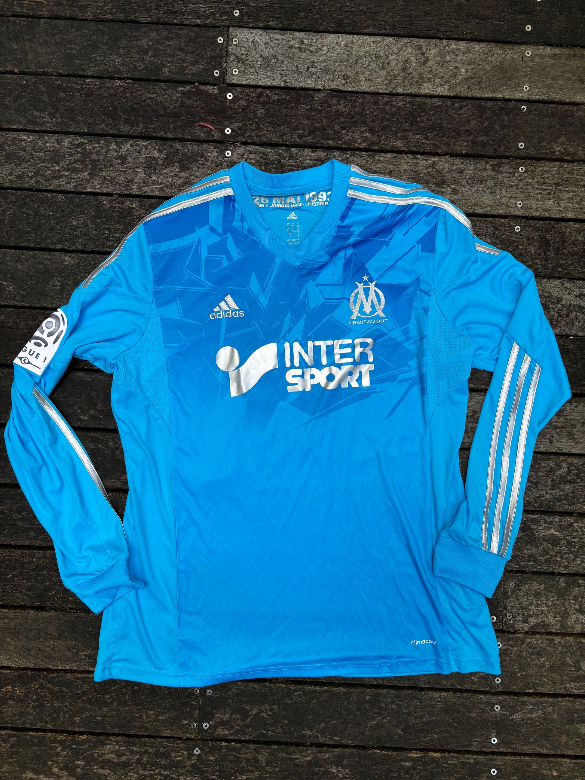Olympique Marseille Waddle #8 Jersey Size XL