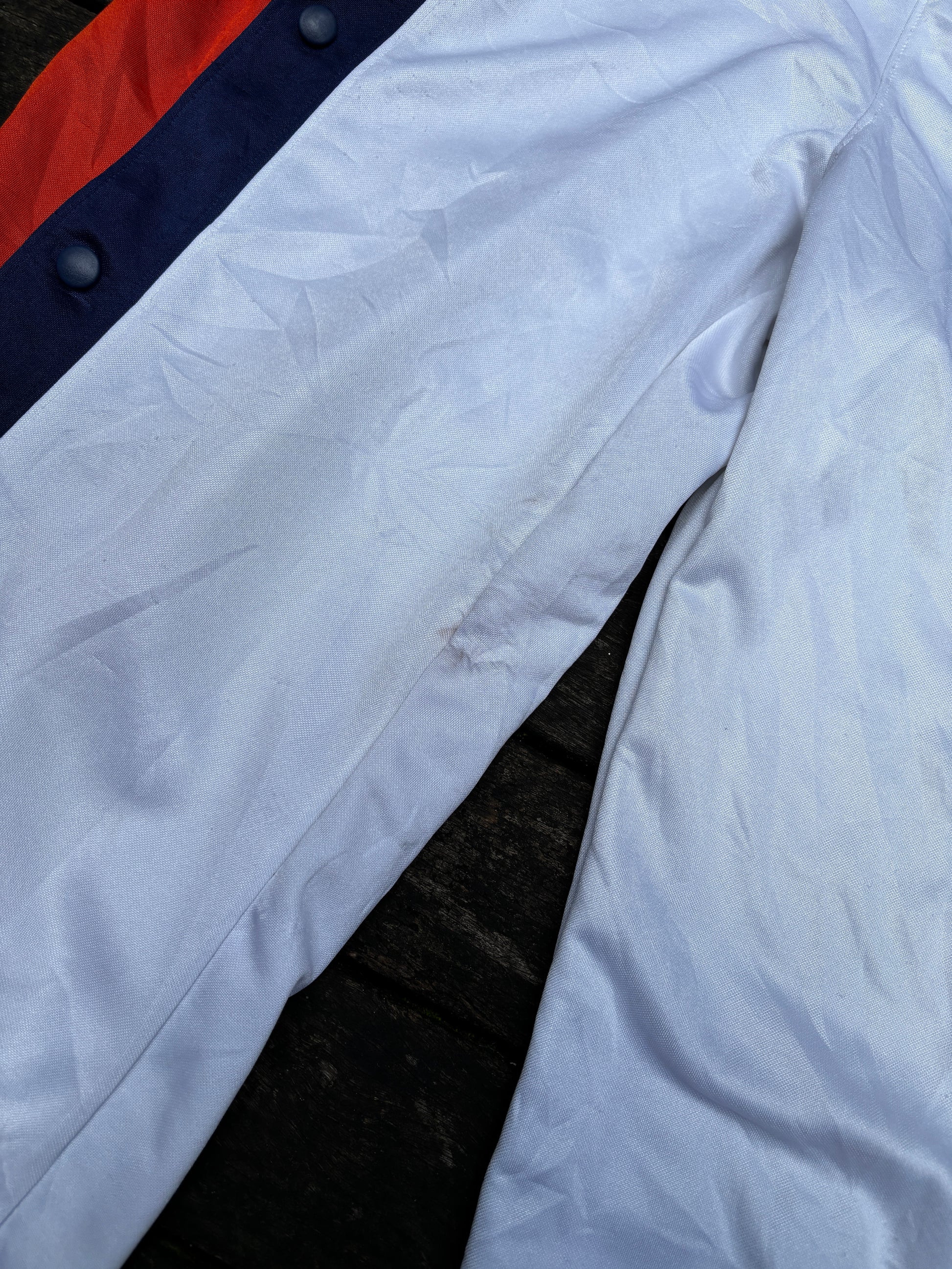 Vintage Nike Tearaway Track Pants Size L White Orange Basketball