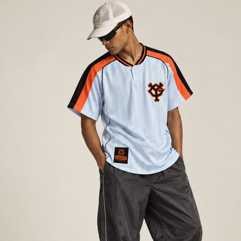 Tokyo Giants Japanese Baseball Jersey Men's Small Blue Orange NPL T-shirt