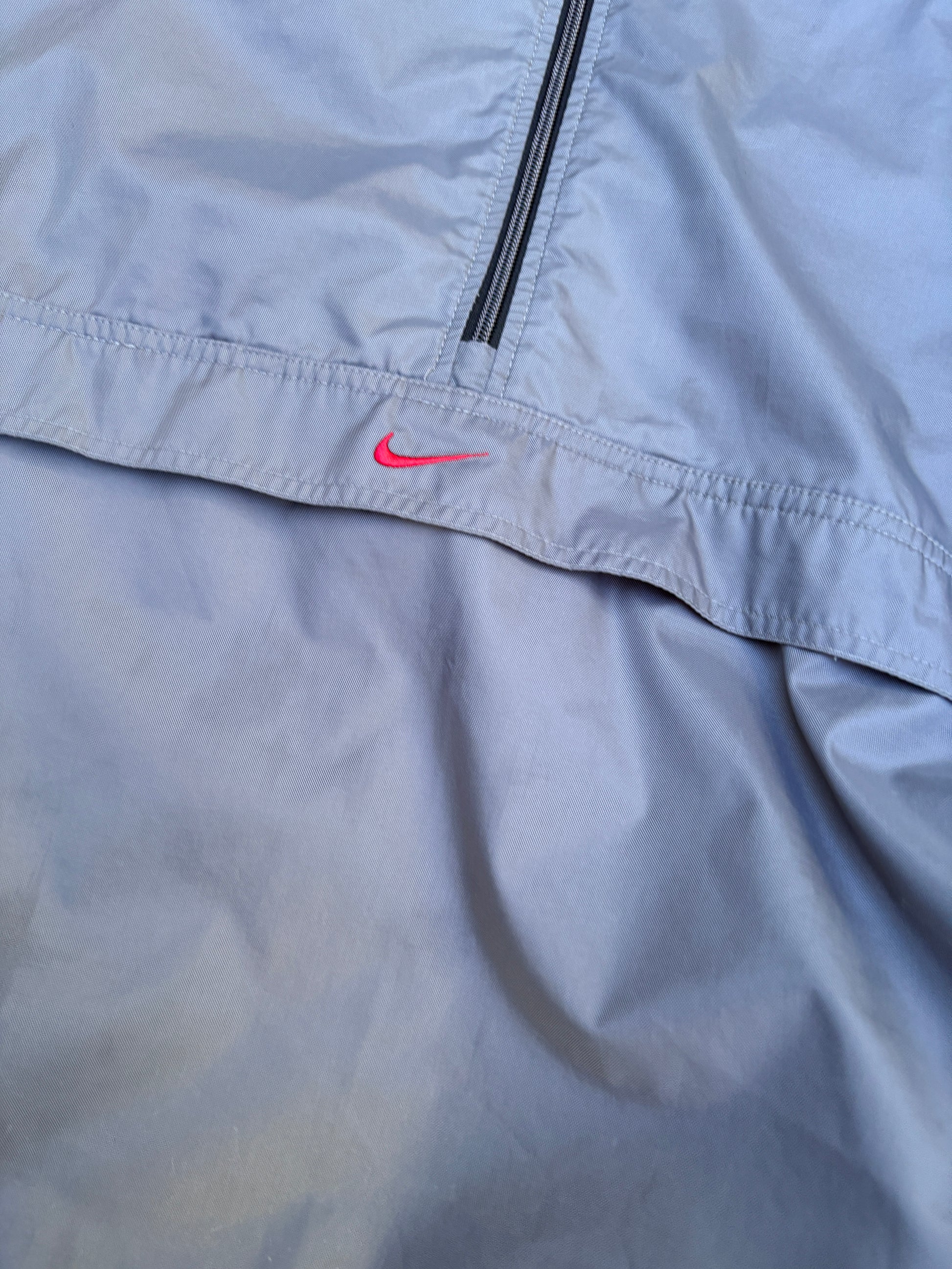 Vintage Y2K Nike Jacket Size XL Oversized Spell Out Kangaroo Pouch Windbreaker