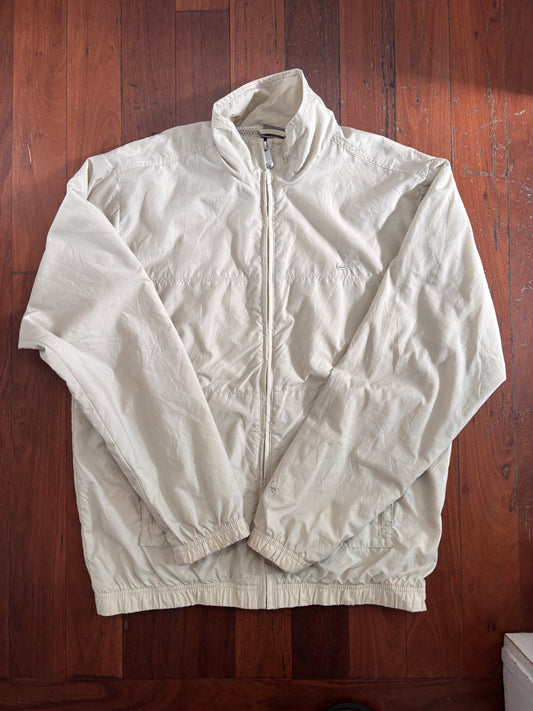 Vintage Y2K Nike Jacket Size M Double Off White Swoosh Nylon Windbreaker Zip