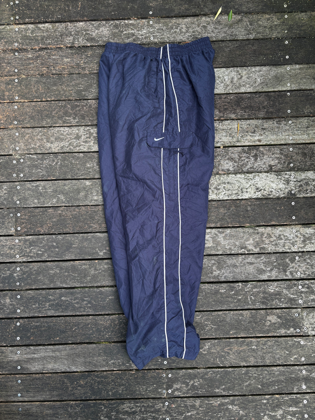 Y2K Classic Nike Cargo Track Pants Navy Size XL