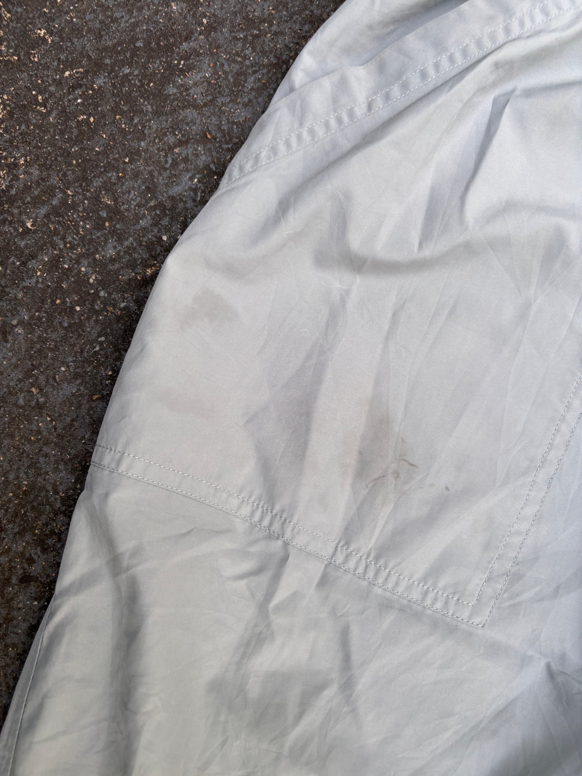 Vintage 90s Adidas Track Pants Size M Double Grey Mesh Lined Nylon Windbreakers