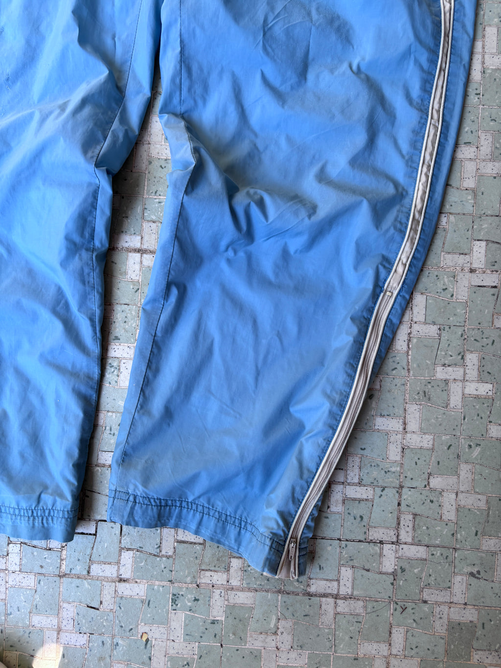 Y2K Nike Nylon Track Pants Size L Blue Green