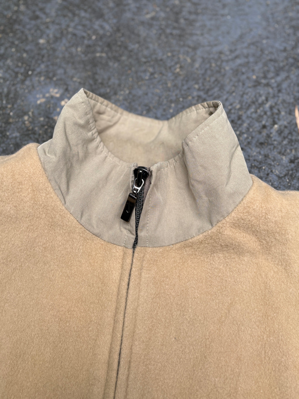 Vintage 90s Nike Golf Jacket Size XL Khaki Tan Textured Body 90s Logo Full Zip