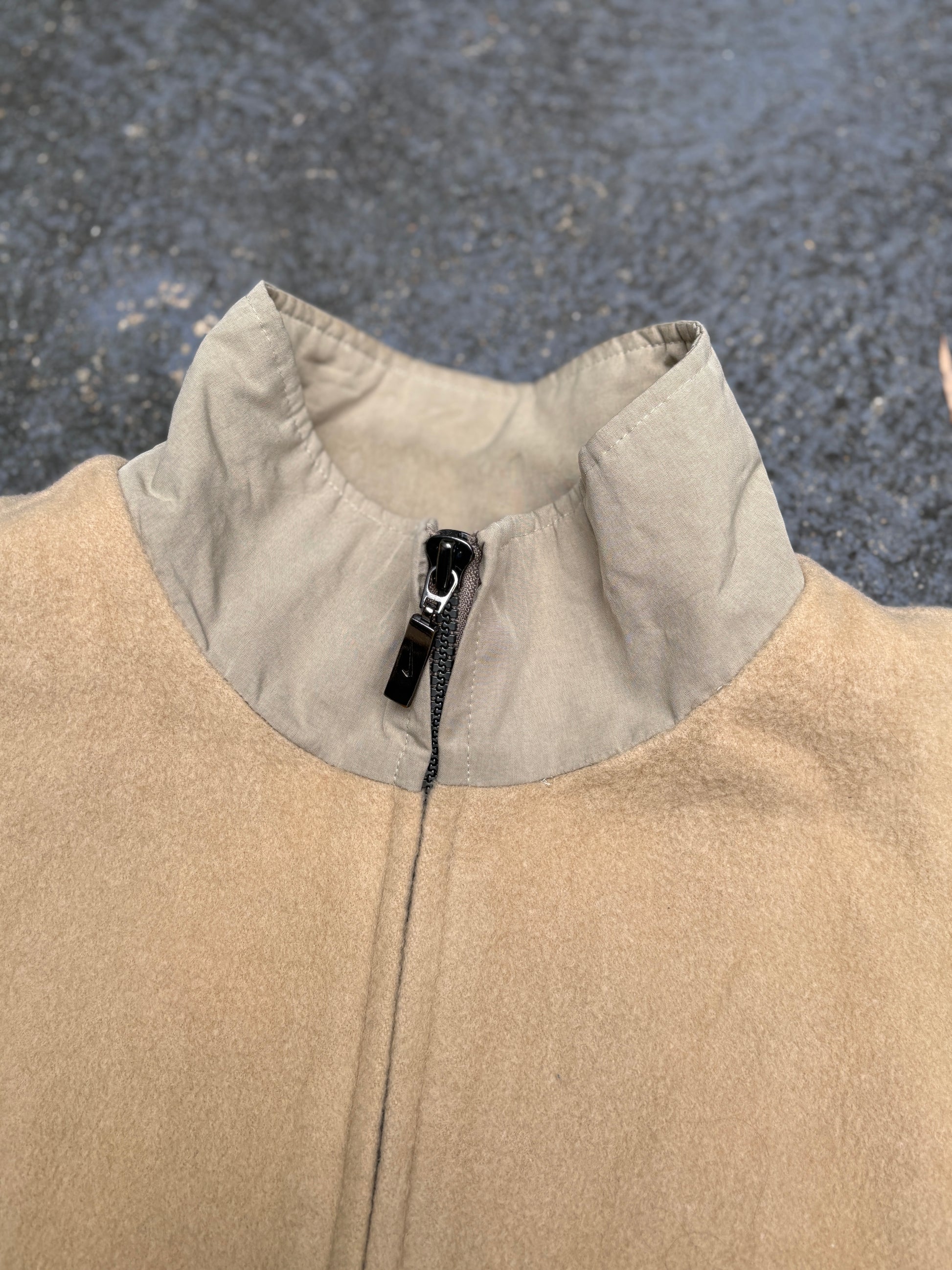 Vintage 90s Nike Golf Jacket Size XL Khaki Tan Textured Body 90s Logo Full Zip