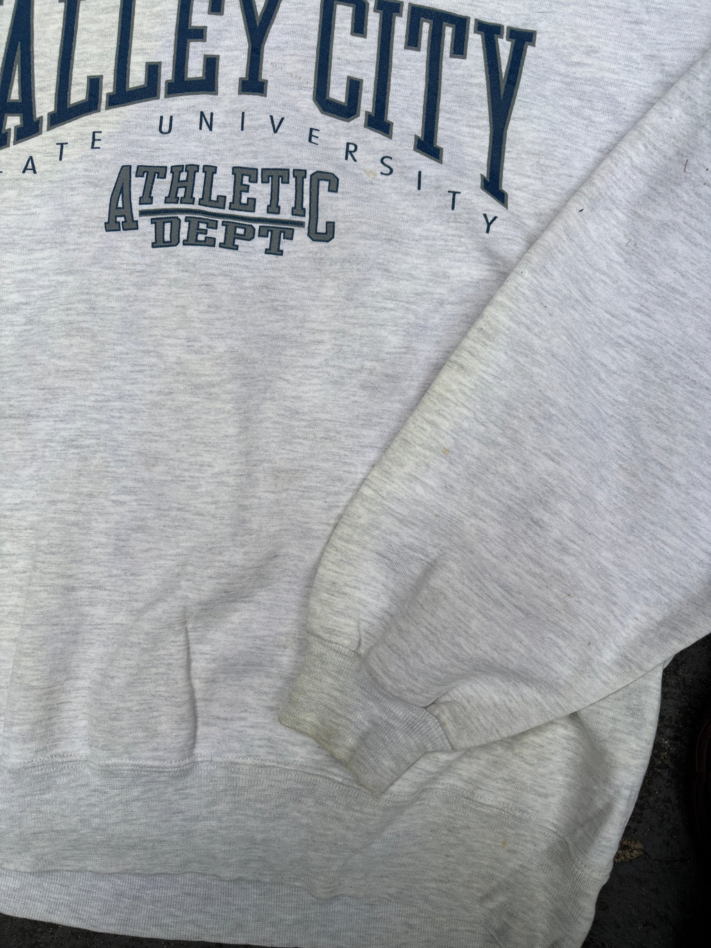 Vintage 90s Valley City Uni Jumper Sz L Oversize Gear Tag Fleece Boxy Crew Neck