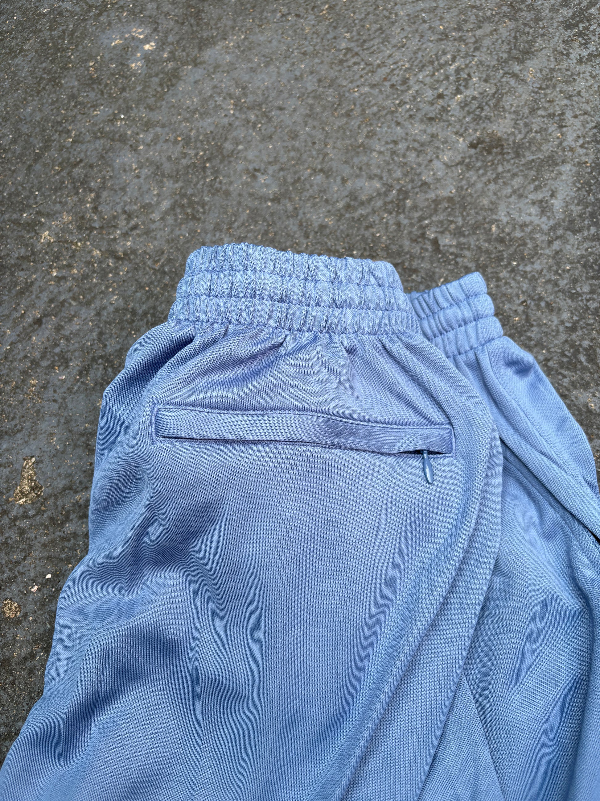 Vintage 90s Nike Court Alpha Project Shorts XL Blue Satin Logo NWT Deadstock