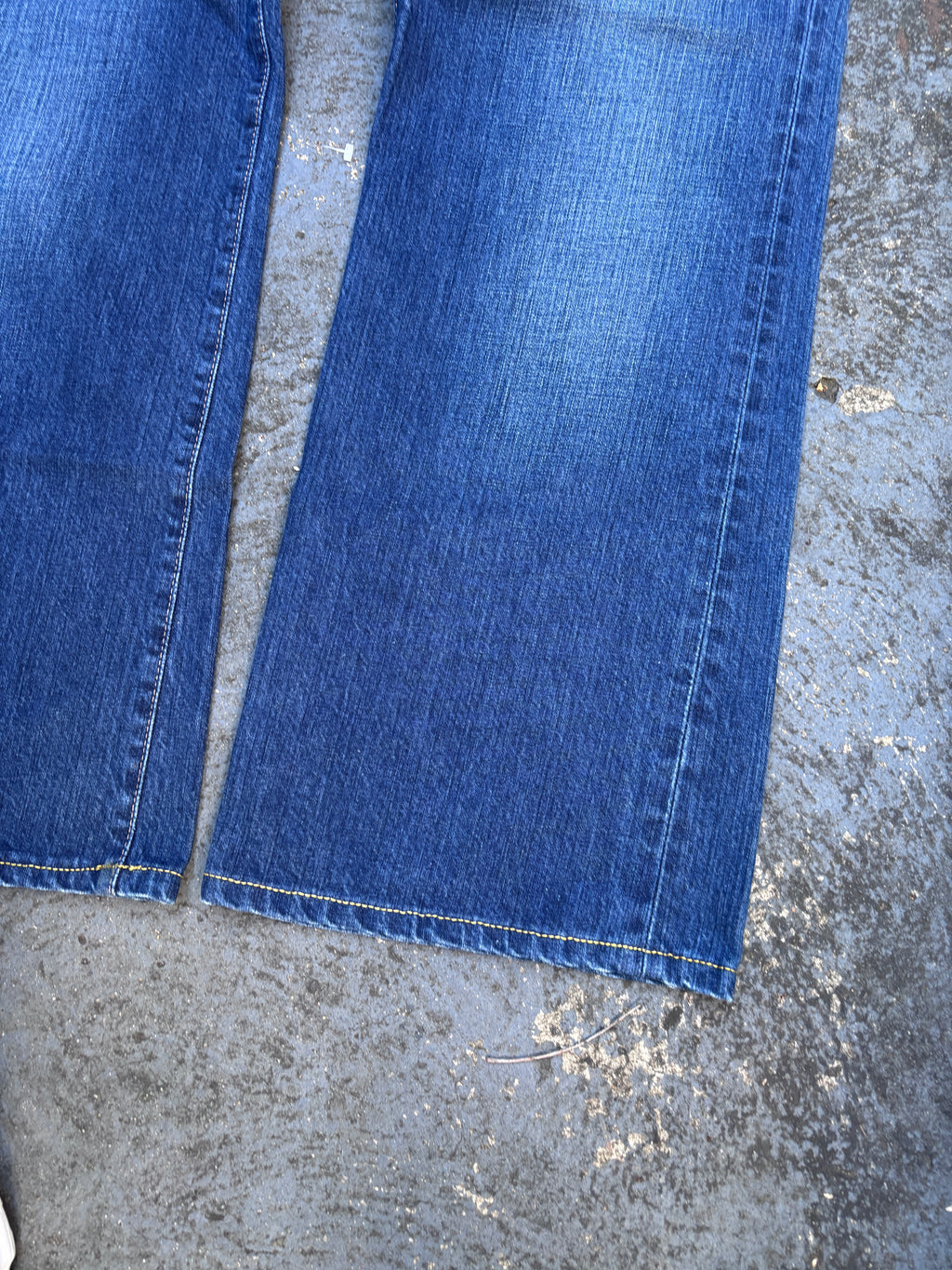 Polo Ralph Lauren Jeans Sz 36 Blue Wide Leg Mid Wash Denim Button Front Tunisia