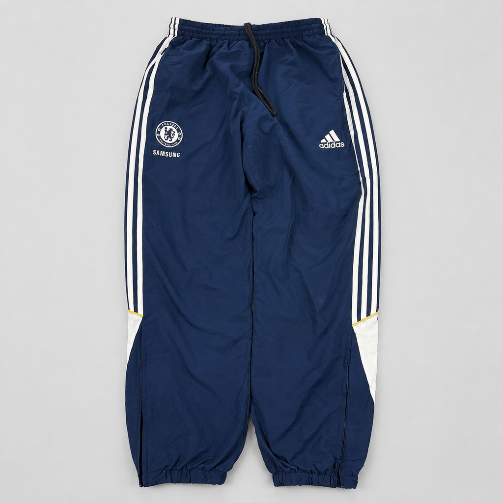 2000s Adidas Chelsea Football Track Pants Men's Large Navy 3 Stripe