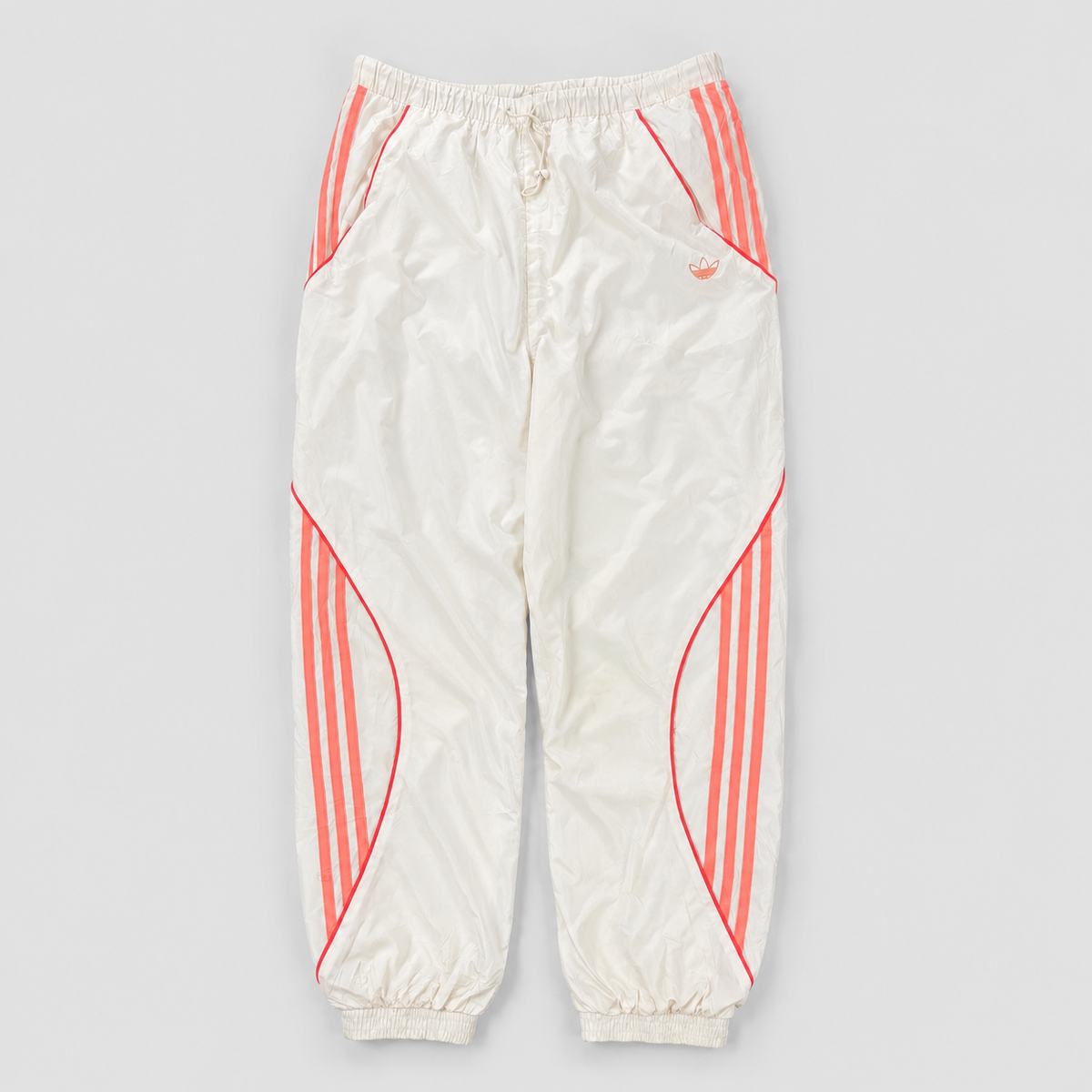 Adidas Track Pants Women's Medium Orange Cream 3 Stripe