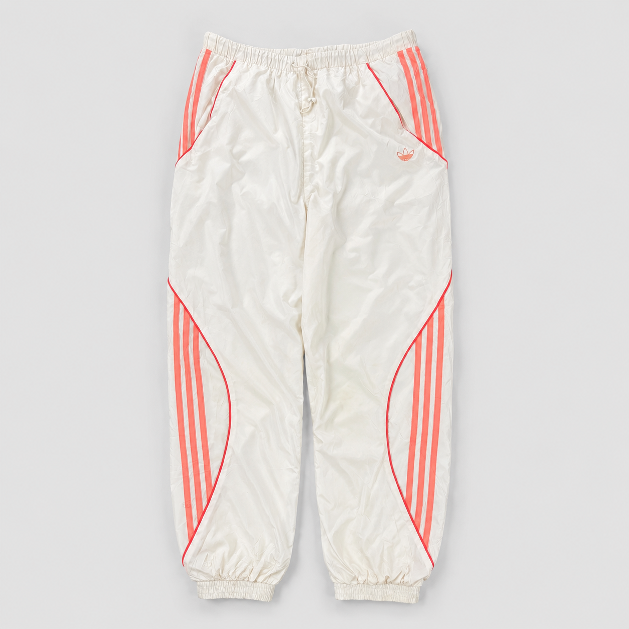 Adidas Track Pants Women's Medium Orange Cream 3 Stripe