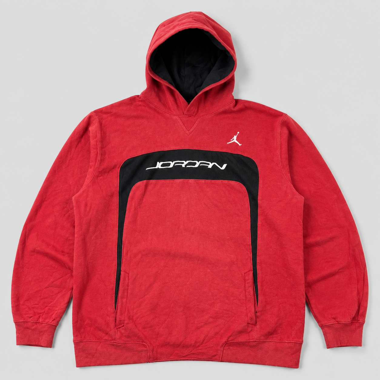 2000s Nike Jordan Hoodie Men's XL Red Black Jumpman Logo